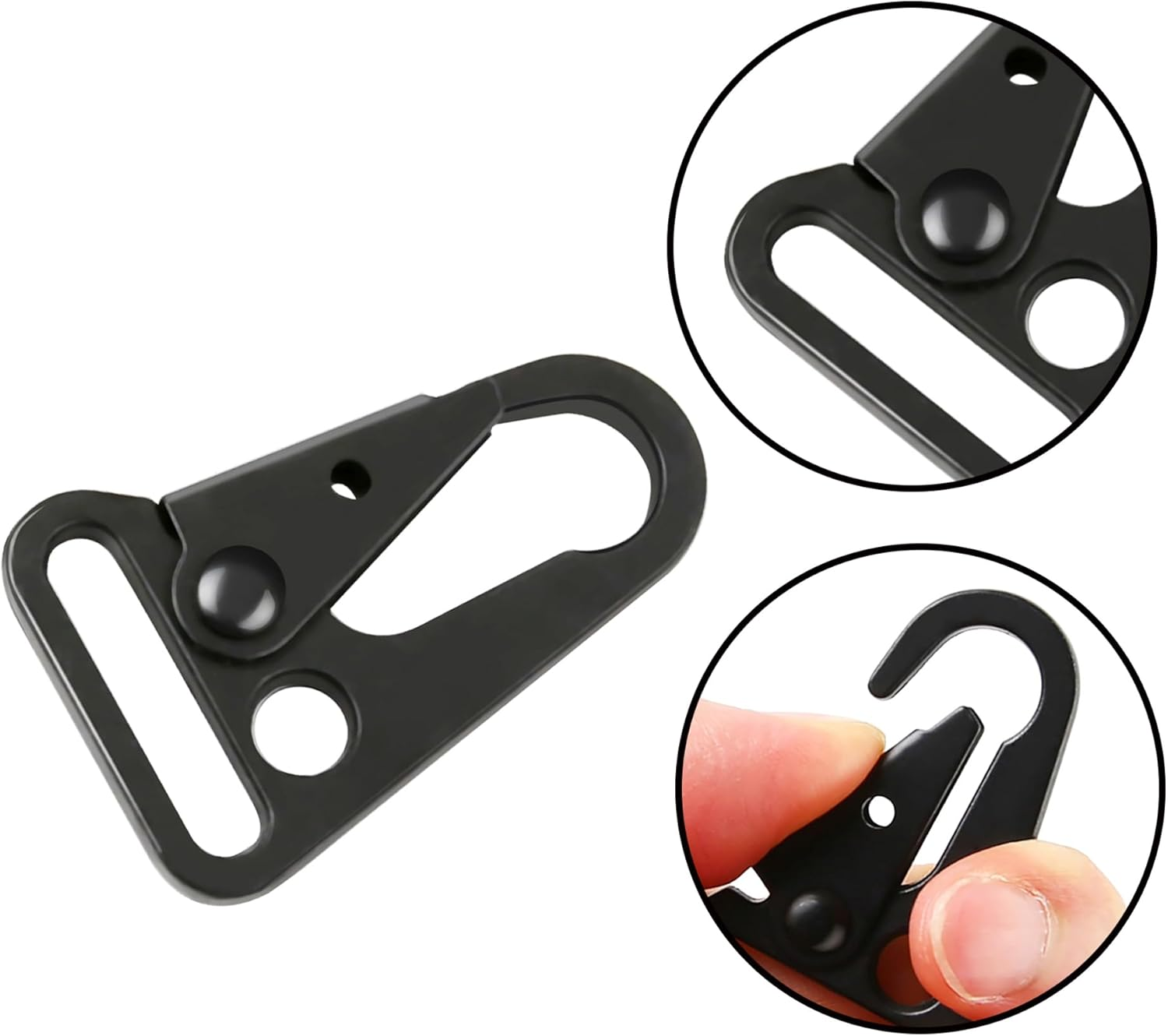 Vagocom 12 Sets Tactical Snap Hooks, 1" Small Keychain Clip with Metal Key Ring for Molle Bags,Paracord Bracelets,Use for Camping,Hiking,Traveling,Outdoor Activity image number 2