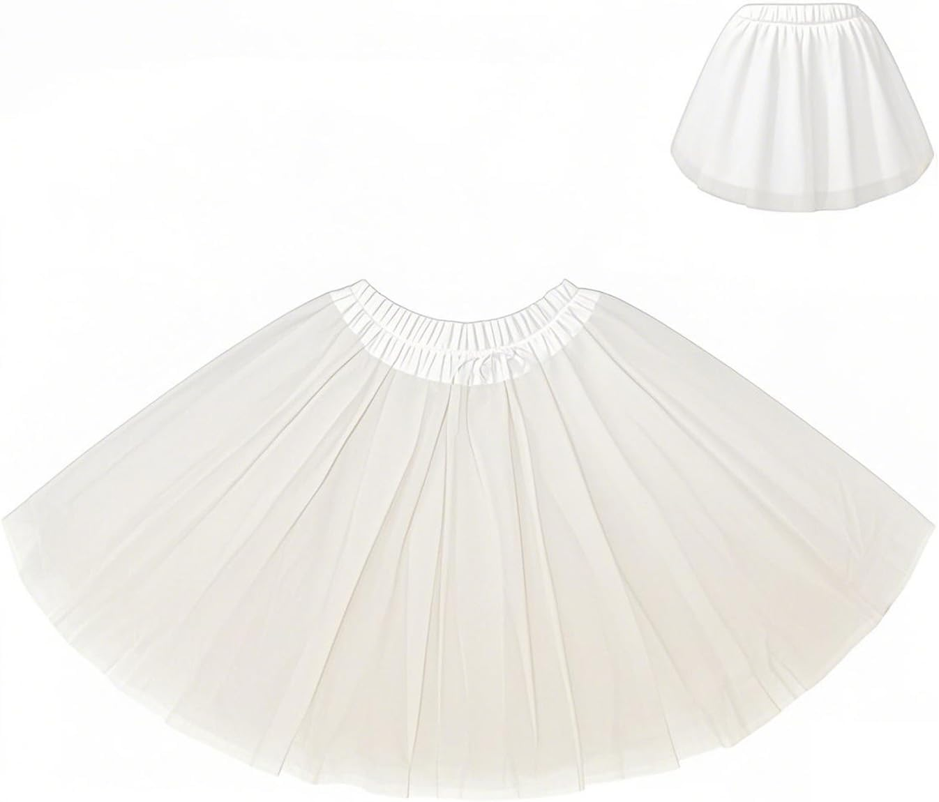 Tutu Skirt for Women - 4-Layer Vintage Tulle Pettiskirt | 1950S Fluffy Ballet Skirt, Adult Tutu for Dance, Costume & Photo Shoot image number 1