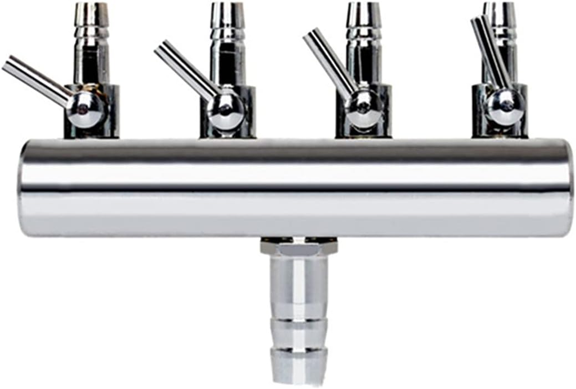 Bnafes Aquarium Air Valve 4 Way Inline Manifold Air Flow Pump Tubing Splitter Lever Control Valve image number 2
