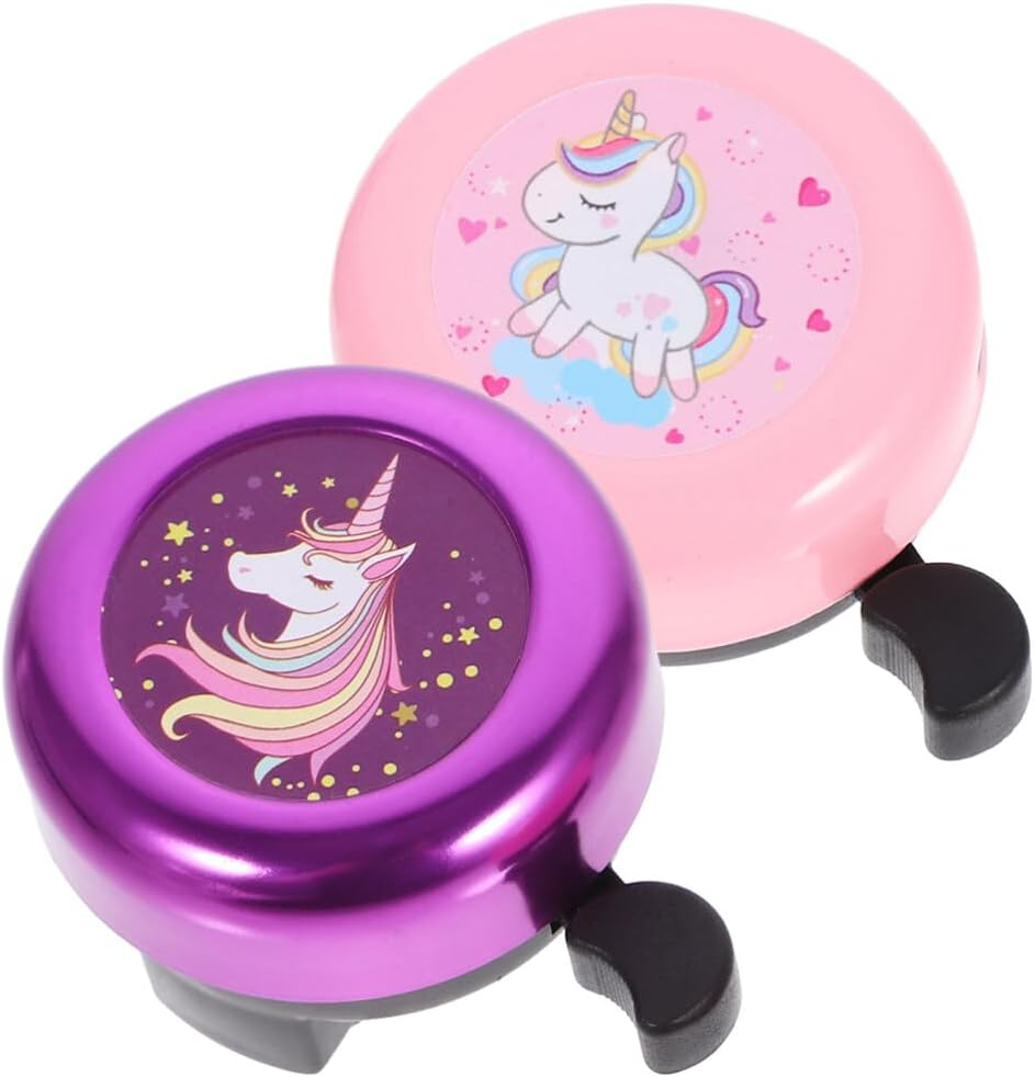 SUPVOX 2Pcs Unicorn Bike Bell, Kids Bike Bell, Kids Bicycle Bell, Bicycle Handlebars Replacement Bike Accessories for Girls Adults Kids image number 6