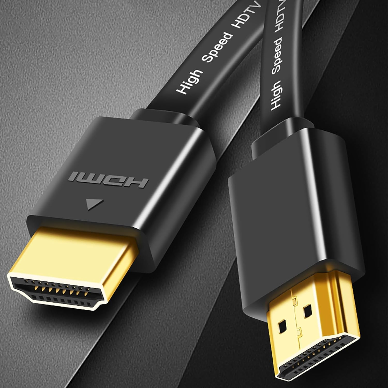 Limcryspp 2 Short HDMI Cables of 0.3M, Flexible and Ultra-Thin HDMI Male to Male Connector Cable, Ultra High Speed 1080P Cable, Used for Laptops, Monitors, TV Boxes, Projectors, Etc image number 2