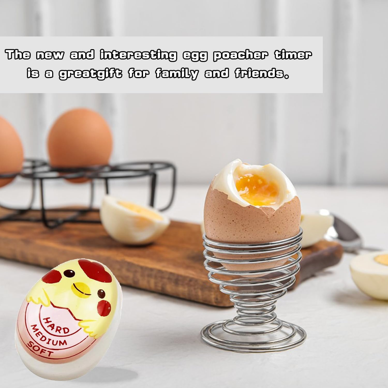 2 Pack Color-Changing Egg Timer &ndash; Perfect Boiled Egg Timer for Soft, Medium, and Hard Boiled Eggs &ndash; Heat-Sensitive & Bpa-Free &ndash; Kitchen Gadget for Consistently Perfect Eggs Every Time image number 3