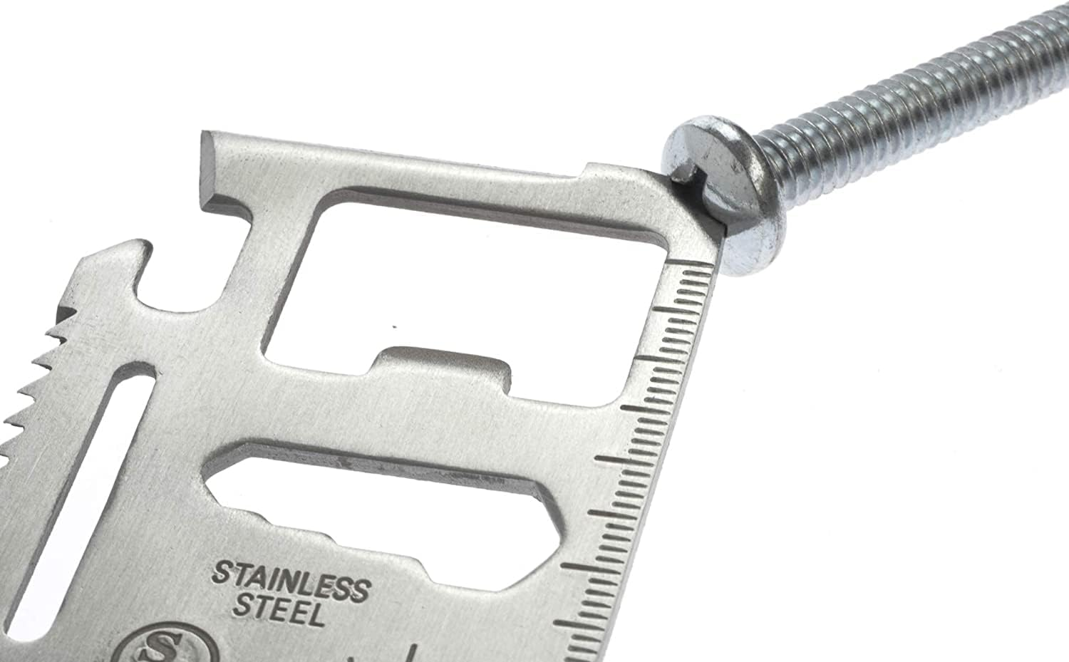 Credit Card 11-In-1 Survival Pocket Tool, Multi Function Portable Outdoor Thickened Stainless Tool, Multipurpose Bottle Opener, Can Opener, Lock Pick (1 PCS) image number 1