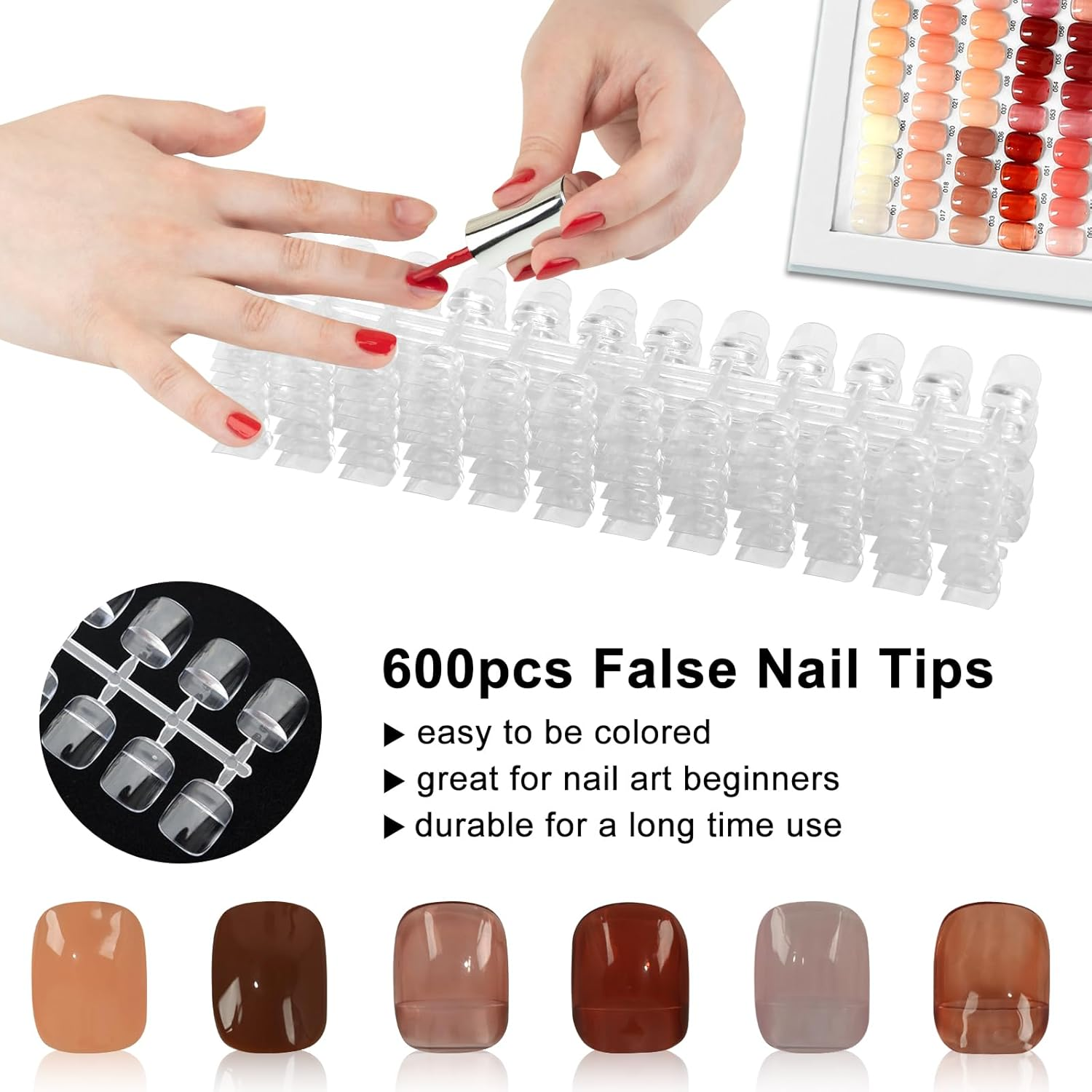 480 Nail Color Display Book,Professional Nail Polish Swatches Chart Book with 600 Display Tips & 1-500 Number Label Stickers, Pre-Numbered Slots,Perfect for Salons and Home Use(Starry Sky) - White image number 6