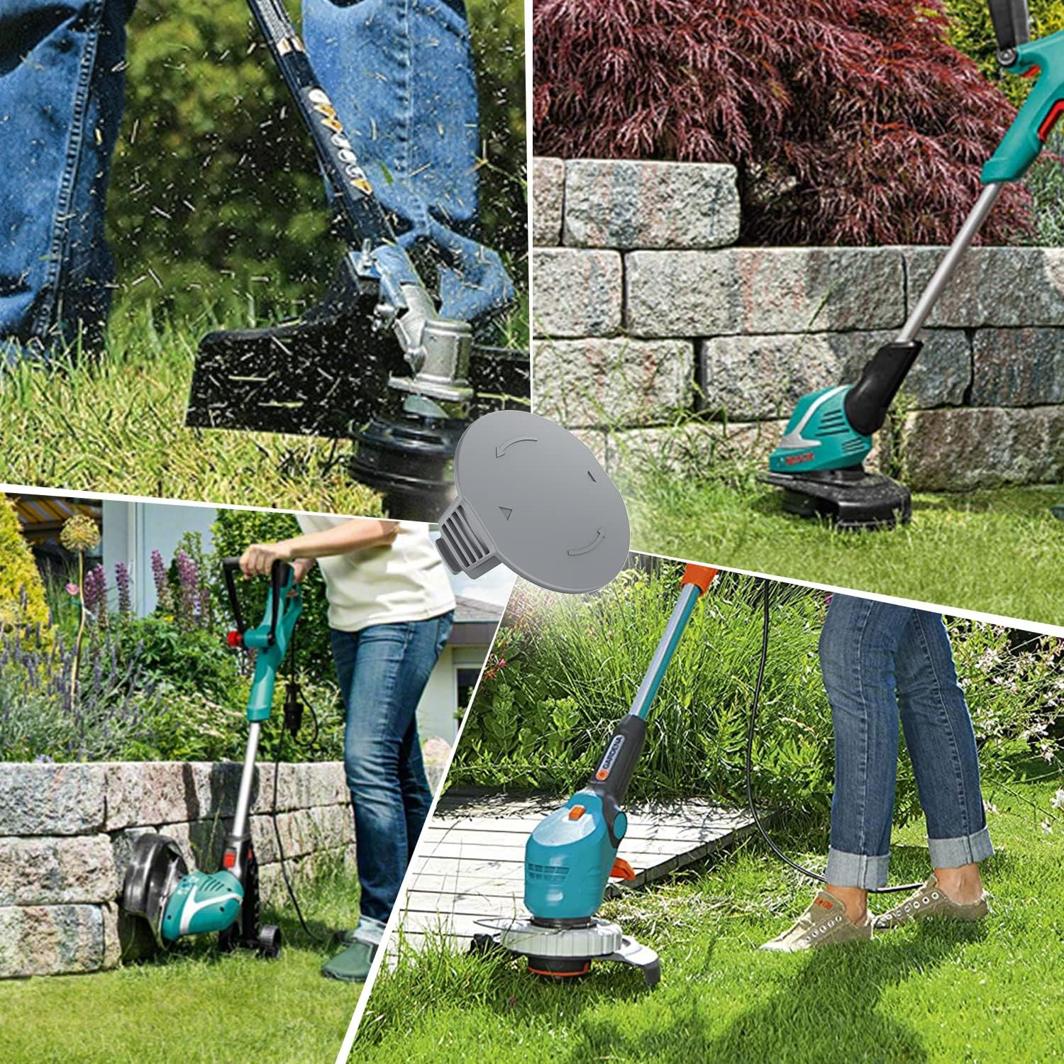 FUSHUI 3Pcs Replacement Spool Cover Caps, Trimmer Spool Caps Compatible with Bosch Universalgrasscut 18, Universal Grasscut 18V-26, Universal Grasscut 18V-260