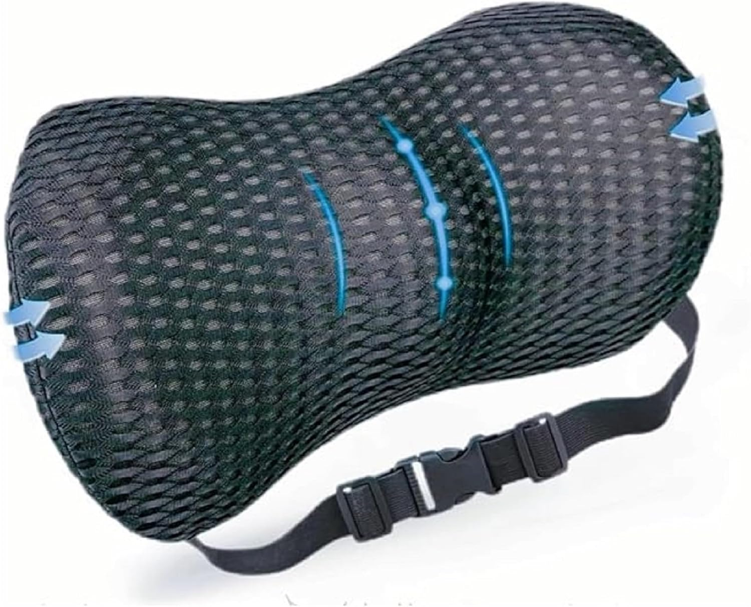 Lumbar Support Pillow Ergonomic Memory Foam Lumbar Pillow, Relieve Back Pain,Breathable & Detachable & Washable, Neo Cushion Lower Back Pillows for Office Chairs, Car Seats (Black) image number 5