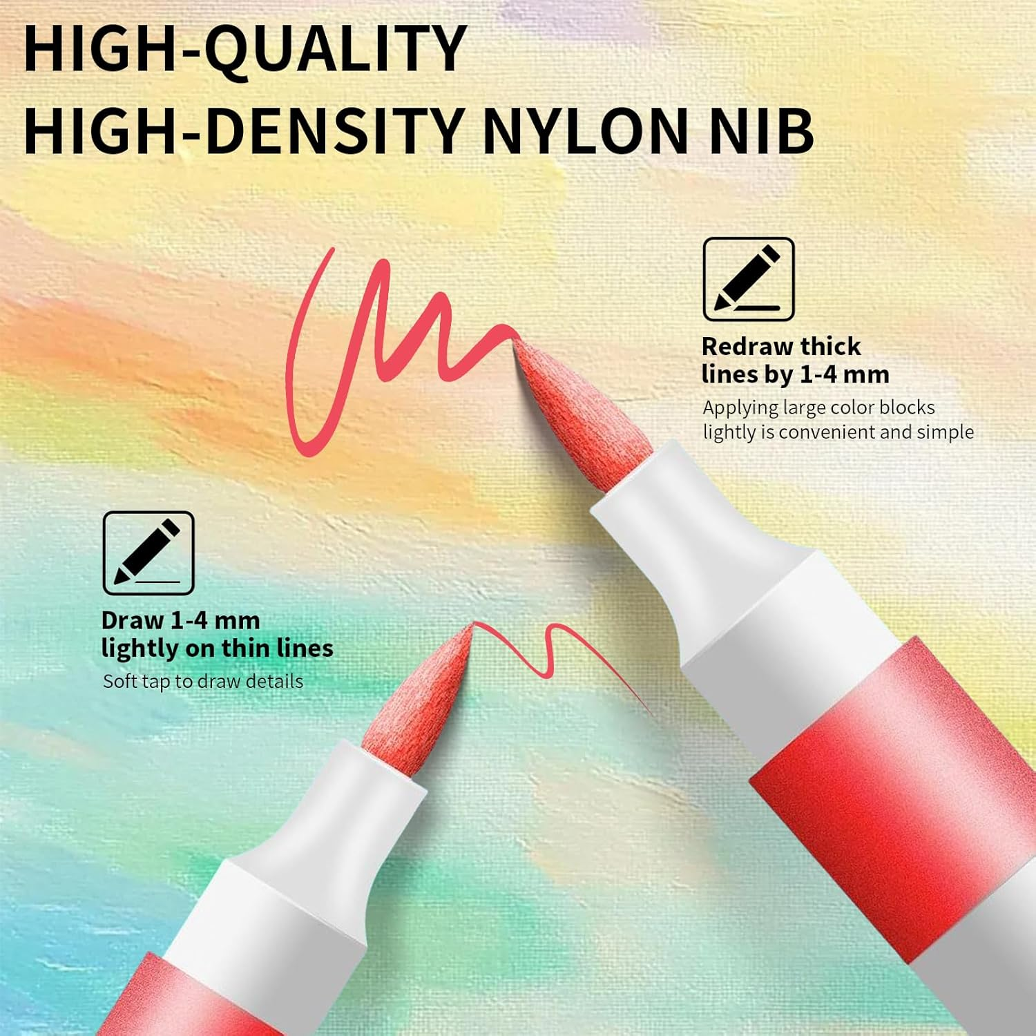 80 Colors Acrylic Paint Markers, Fabric Markers, Acrylic Markers, Acrylic Paint Pens, Opaque Waterbased Quick, for Wood, Canvas, Rock Painting, Glass, Ceramic Surfaces, DIY Crafts Making Art Supplies image number 5