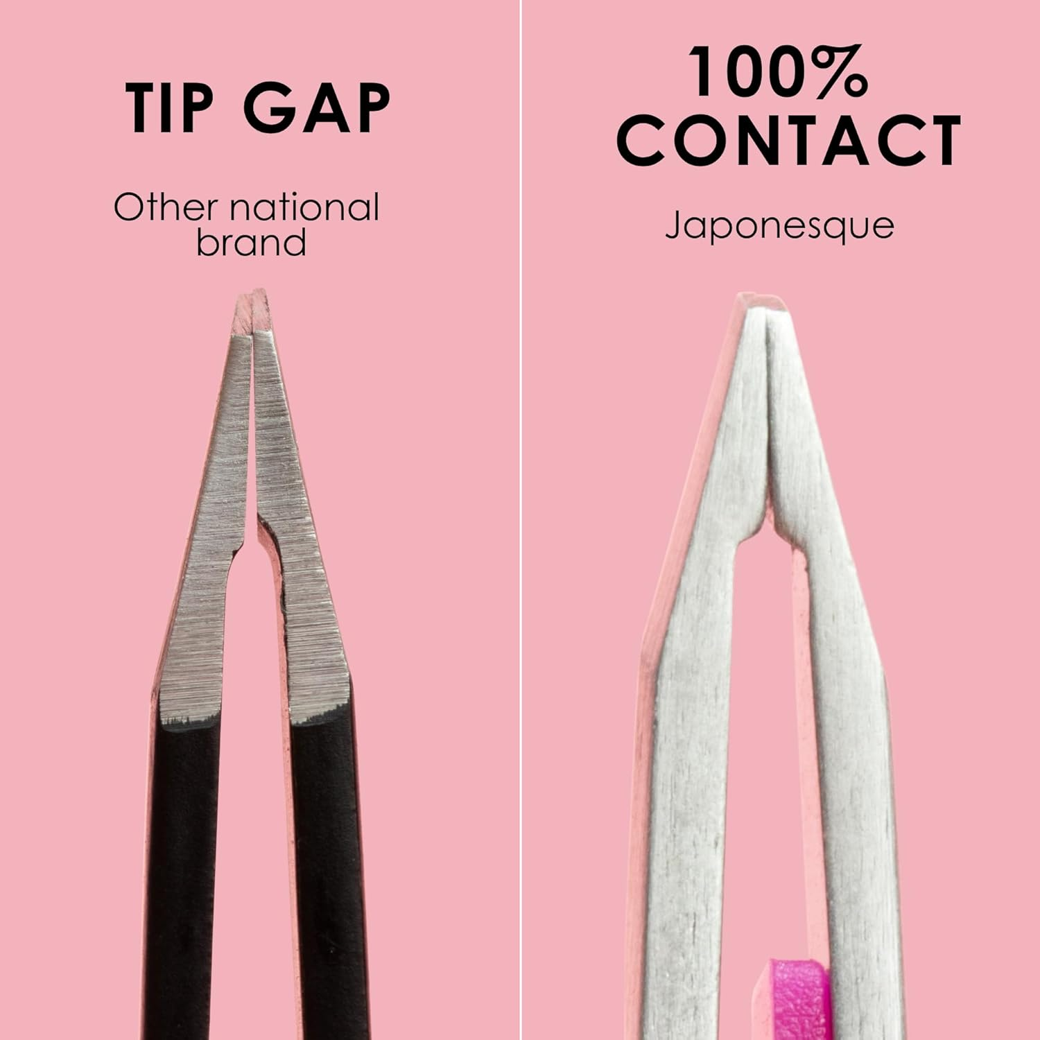Japonesque Smart Guide Slant Tweezers &ndash; Precision Eyebrow Plucking Tool with Slant Tip, Stainless Steel Hair Removal image number 2