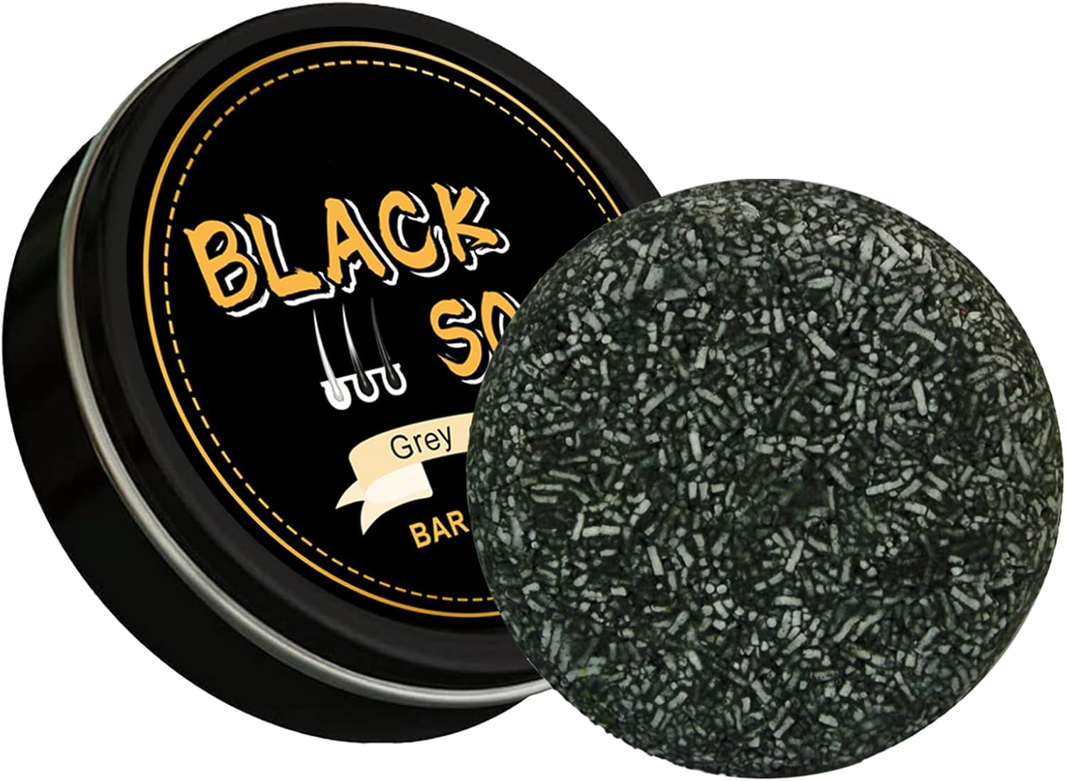 2 Pack Gray Hair Reverse Bar, Mane Gray Reverse Bar, White Hair Coverage Soap, Shampoo Cover Soap for Men, Darkening Compressed Shampoo image number 5