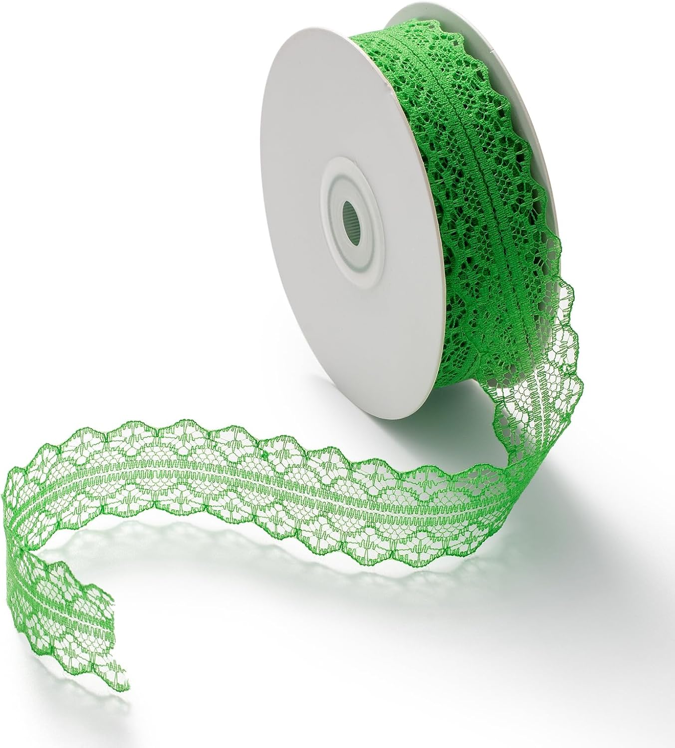 Red Lace Trim Ribbon Vintage Pattern Bow Ribbon for Gift Wrapping Wedding Decor Ribbons Hair Ribbon,1.2 Inch &times; 25 Yards,Dark Red