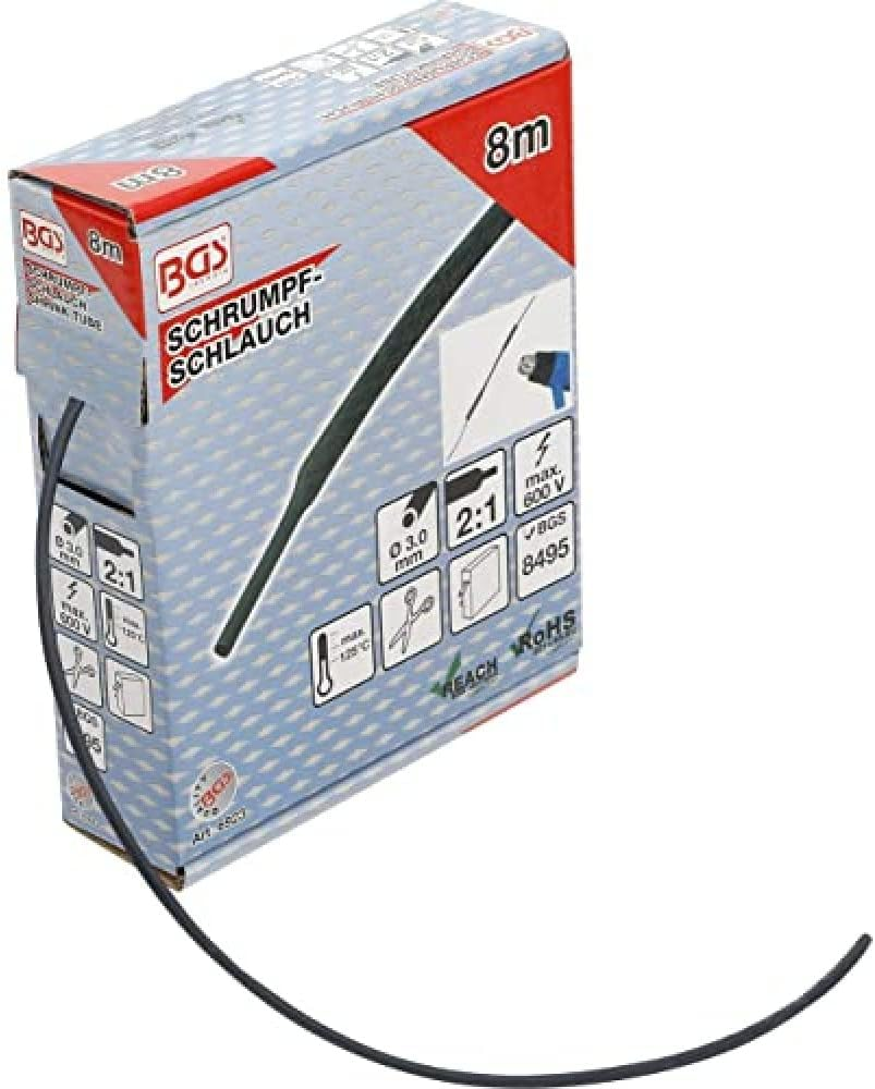 BGS Schrumpfschlauch Rot | &Oslash; 2,5 Mm 6846-1 Heat Shrink Tubing Box Red Diameter 2.5 Mm 10 M