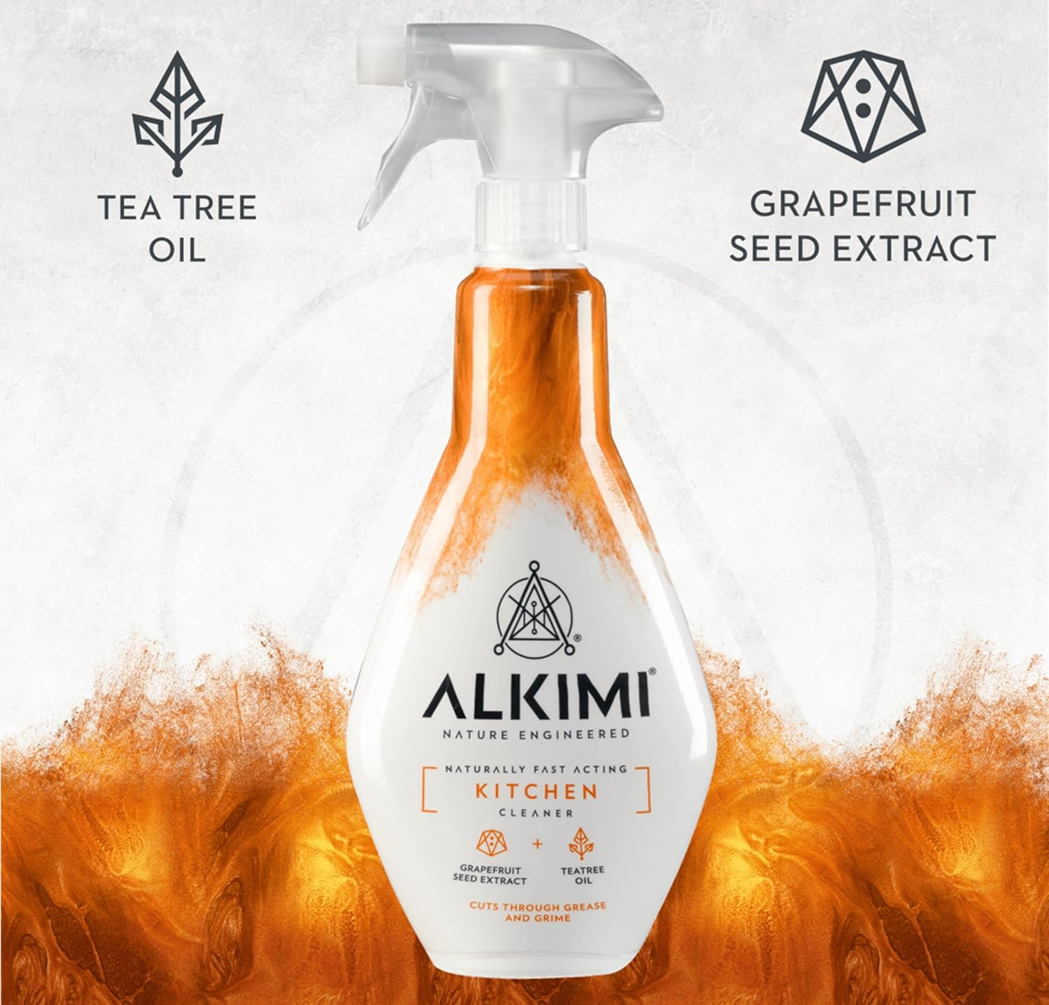ALKIMI 500 Ml Kitchen Cleaner with Grapefruit Seed Extract and Tea Tree Oil (Pack of 2) image number 3
