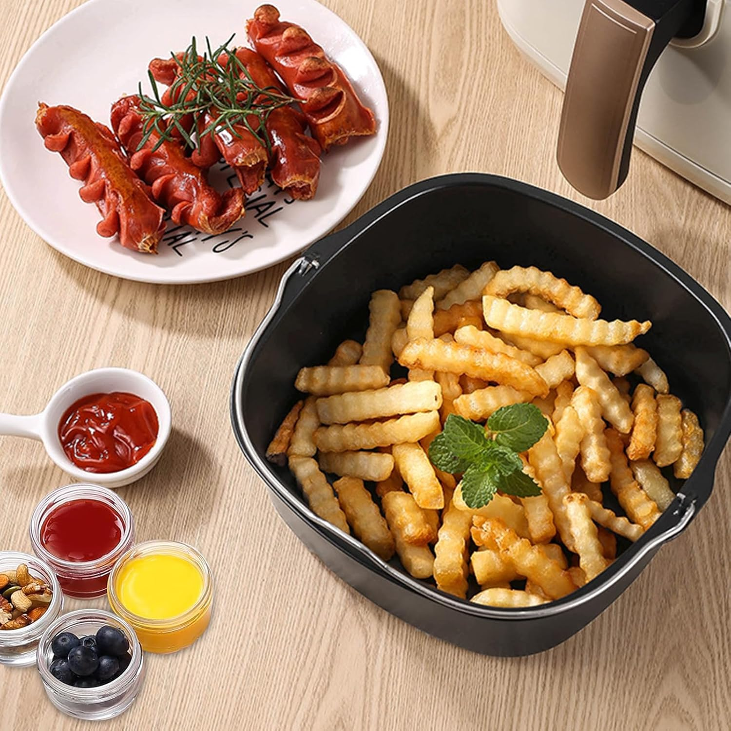 6 Pcs Salad Dressing Container to Go, 1.7 Oz Glass Small Condiment Container with Lids, Dipping Sauce Cups Set, Leakproof Reusable Sauce Containers for Lunch Box Work Trip image number 3