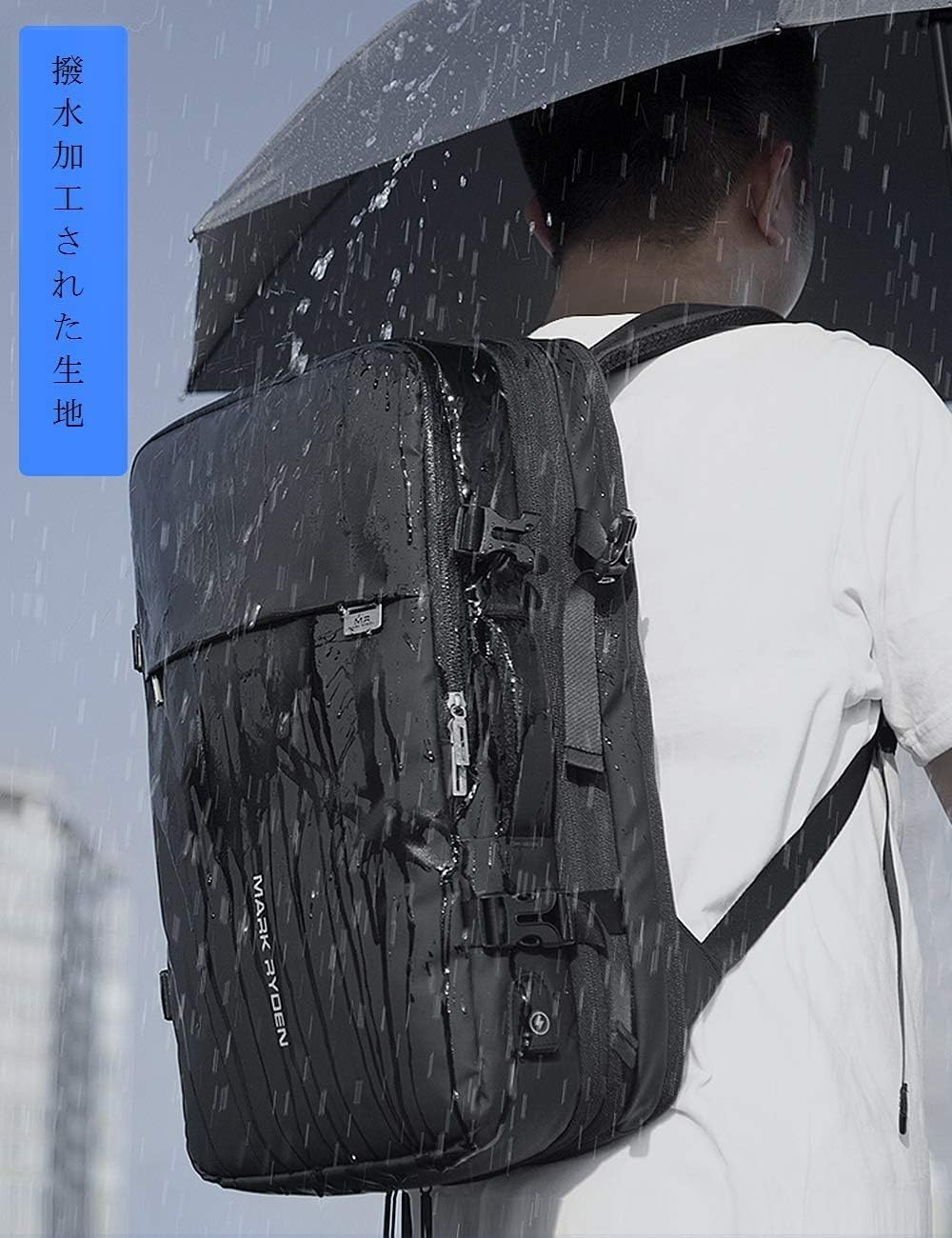 23L/40L Business Carry-On Travel Backpack, Lightweight Flight-Approved Expandable Weekender Bag with USB Charging Port Fit 17.3 Laptop image number 4