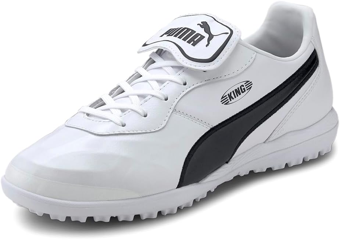 PUMA Unisex Adults' King TOP TT Football Boots, Black White image number 6