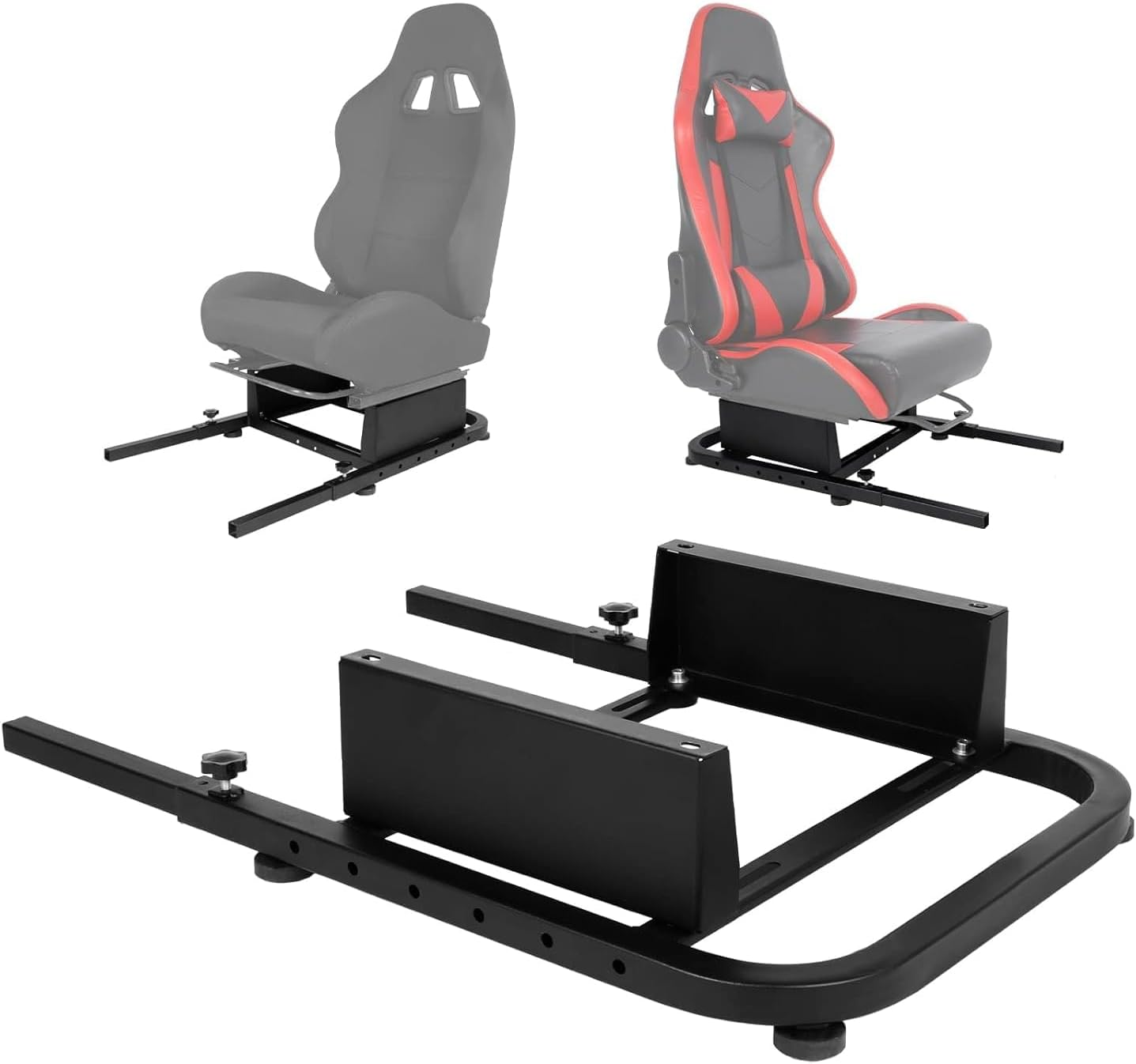 Dardoo New Racing Rear Seat Frame Fit for Red&Black Racing Seat Suitable for Universal Steering Wheel Stand Support DIY image number 3