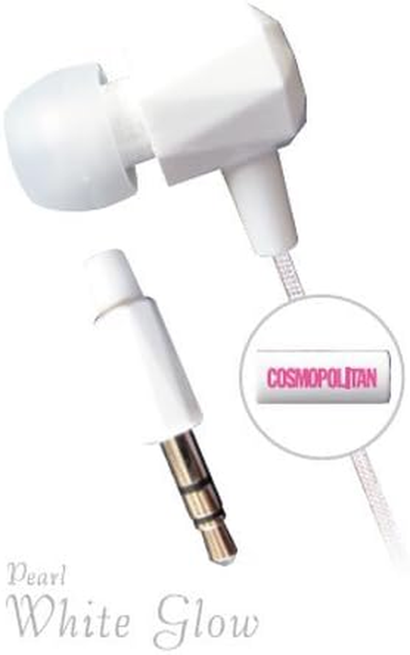 Fun Company COSMOPOLTAN Diamond Cut In-Ear Earphones, White COS-DC01PWG image number 2