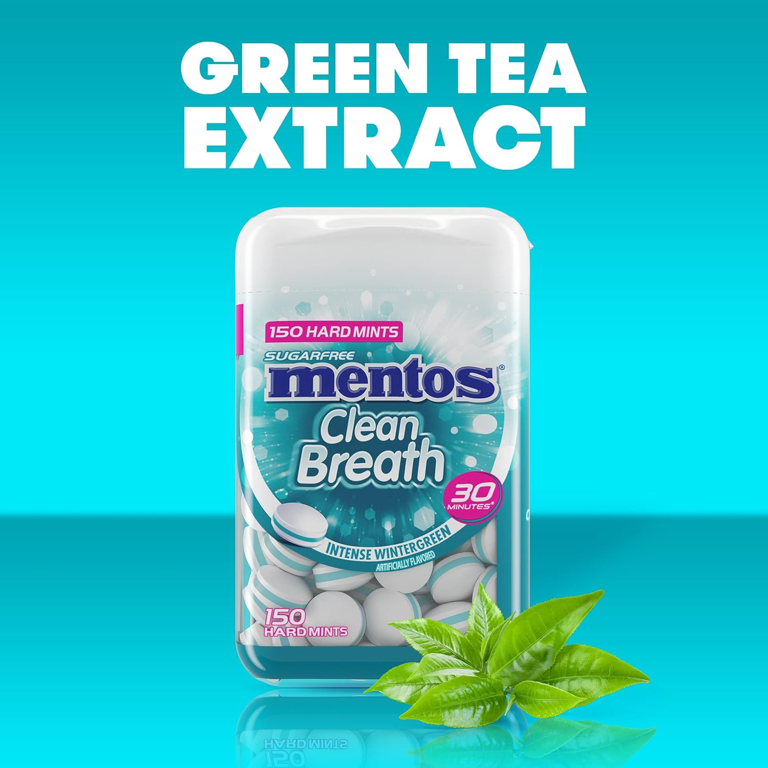 Mentos Clean Breath Hard Mints, Intense Wintergreen, 150 Pieces, 4 Count Pack image number 6