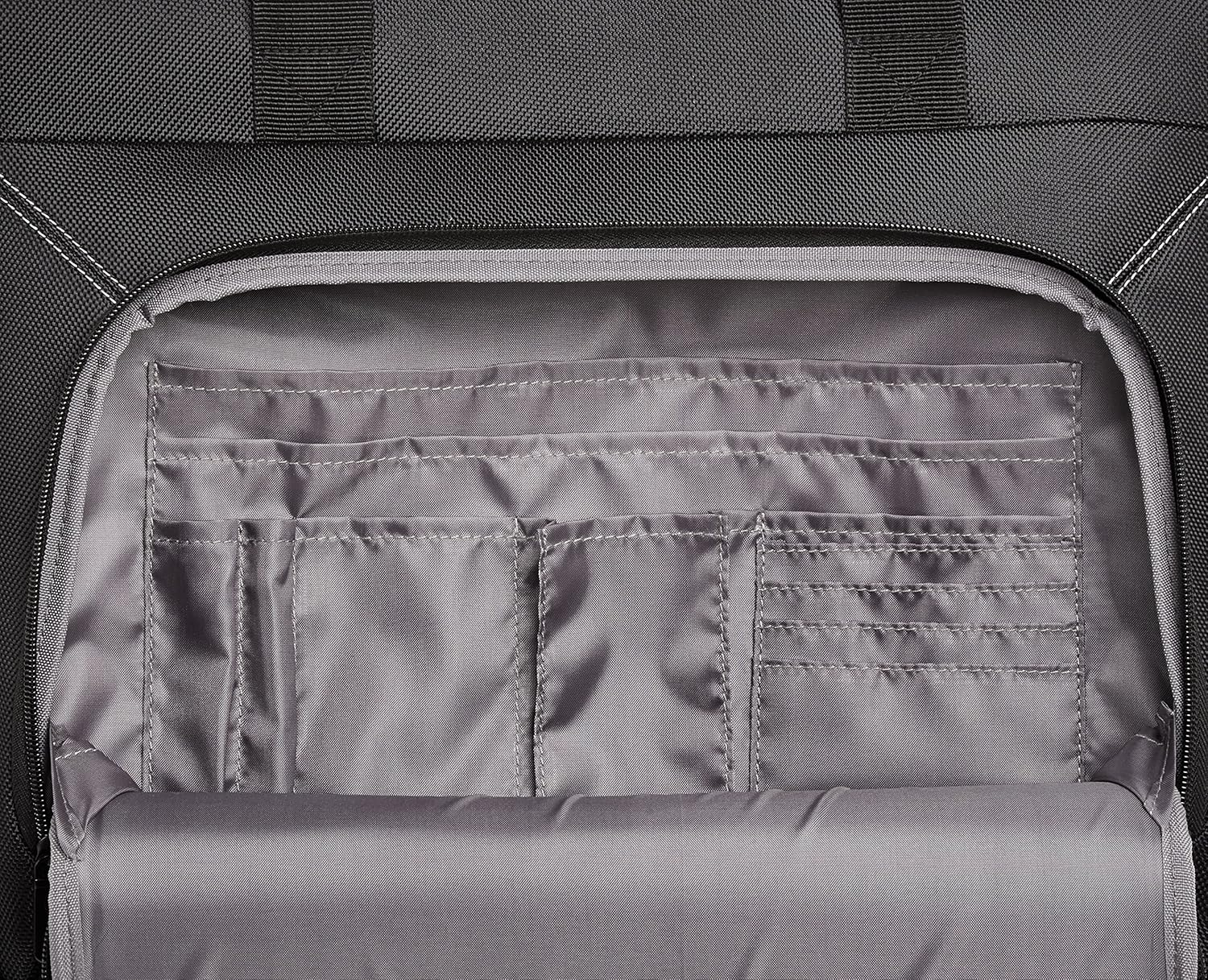 Amazon Basics Rolling Laptop Bag Case with Wheels, Rolling Briefcase Fits up to 15.6 Inch Laptop, Black image number 6