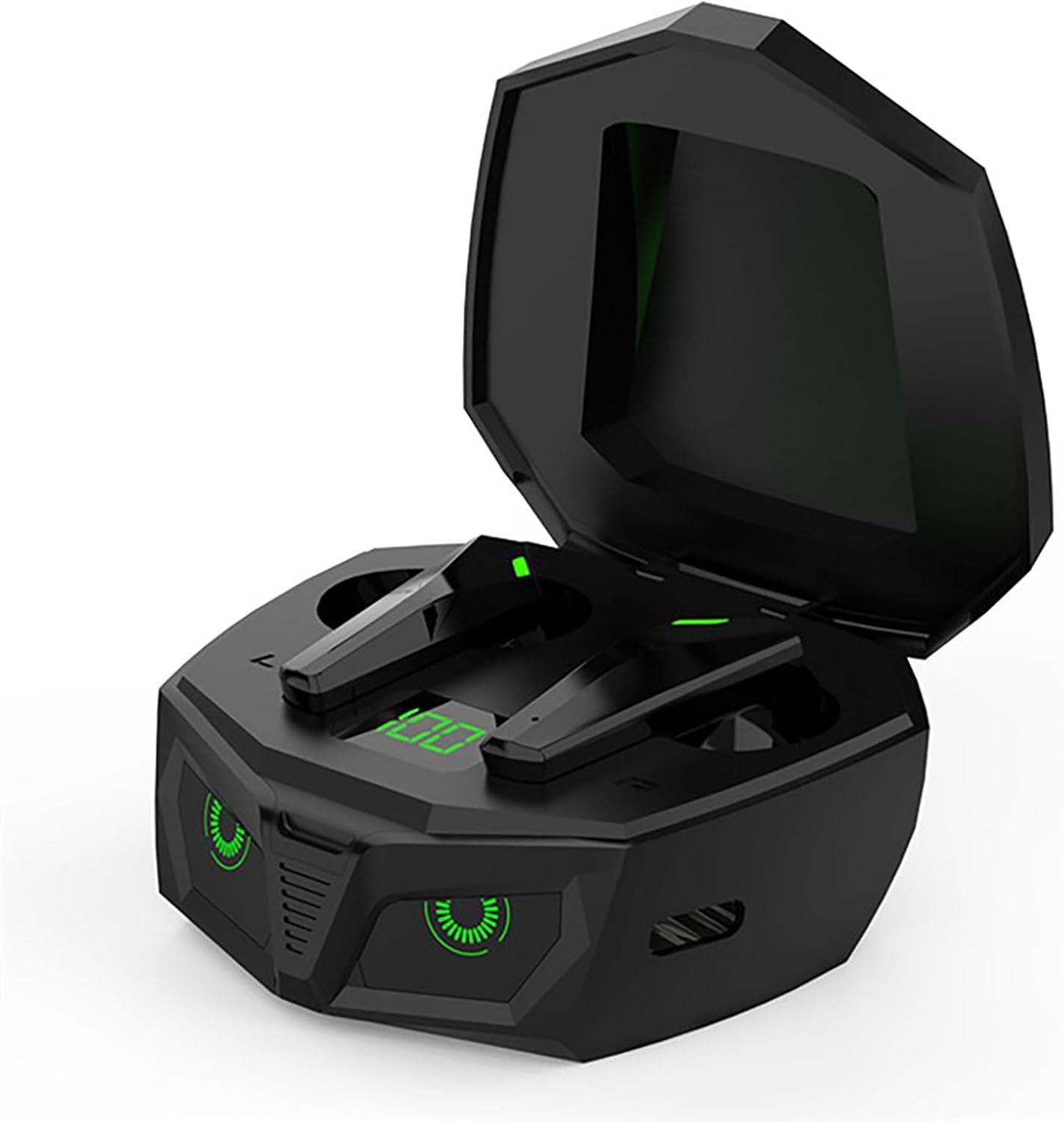 ELLENNE Headphones Bluetooth 5.3 P50 Black Gaming Low Latency Wireless TWS Black image number 2