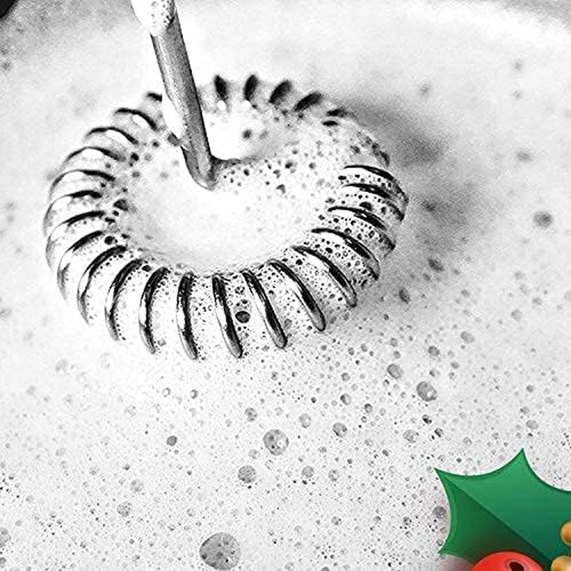 AUSPURE Milk Frother Handheld, Electric Stainless Steel Whisk, for Coffee Latte, Cappuccino, Hot Chocolate, Matcha & Protein Drinks - Battery Operated, Brown Wood image number 2