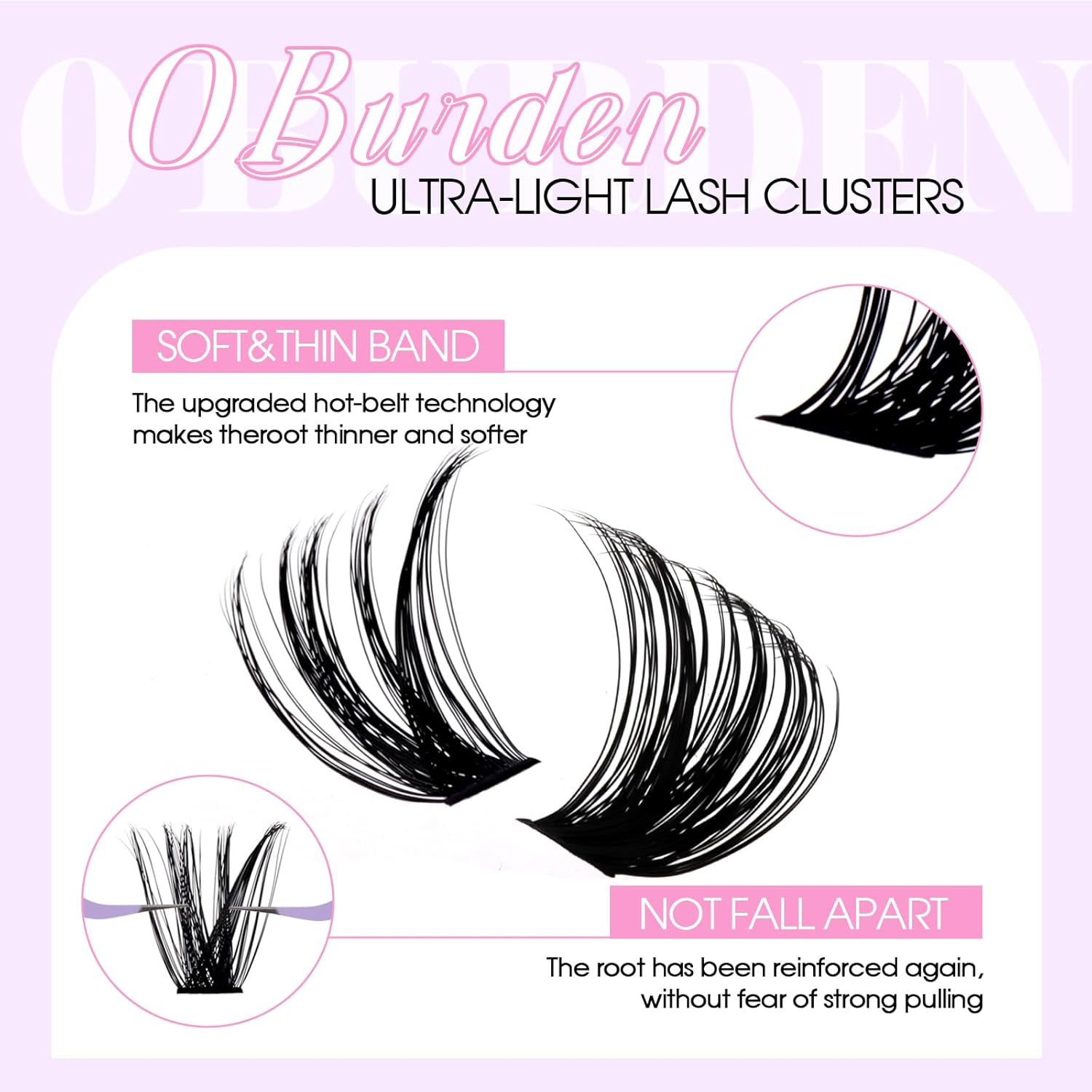 Lash Clusters 80D+100D Wispy Individual Lashes D-Curly Volume Lash Extensions 10-18Mm Natural DIY Cluster Lashes for Beginners image number 3