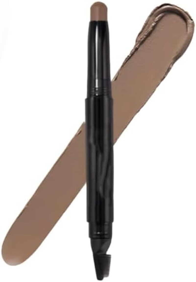 Stop Skipping Brows with This 2-In-1 Easy Brow Stick,Brow Styling Lifting Stick,Waterproof Eyebrow Pencil for Women,Easy to Color, Long-Lasting and No Smudging,Smooth and Easy to Color (Blonde) - Dark Brown image number 4