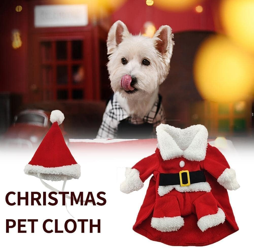Dog Christmas Pet Clothes Santa Claus Coat Pets Christmas Dog Apparel Dog Costumes Small O9A0 for Or image number 1