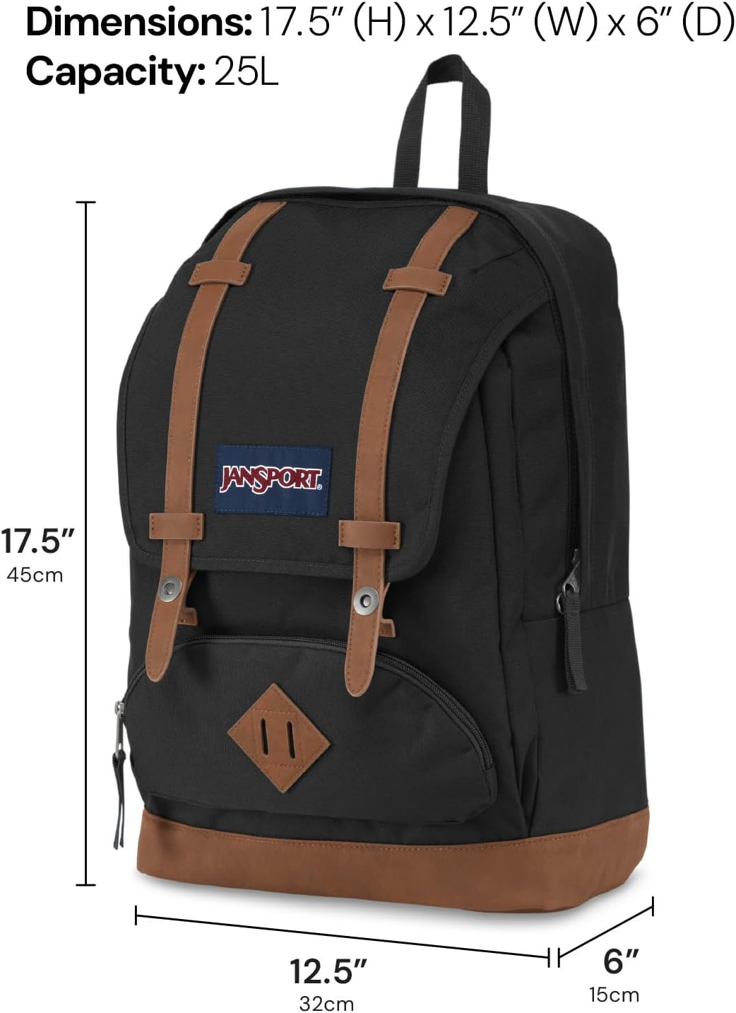 Jansport Cortlandt 15-Inch Laptop Backpack-25 Liter Travel Pack - Navy image number 5