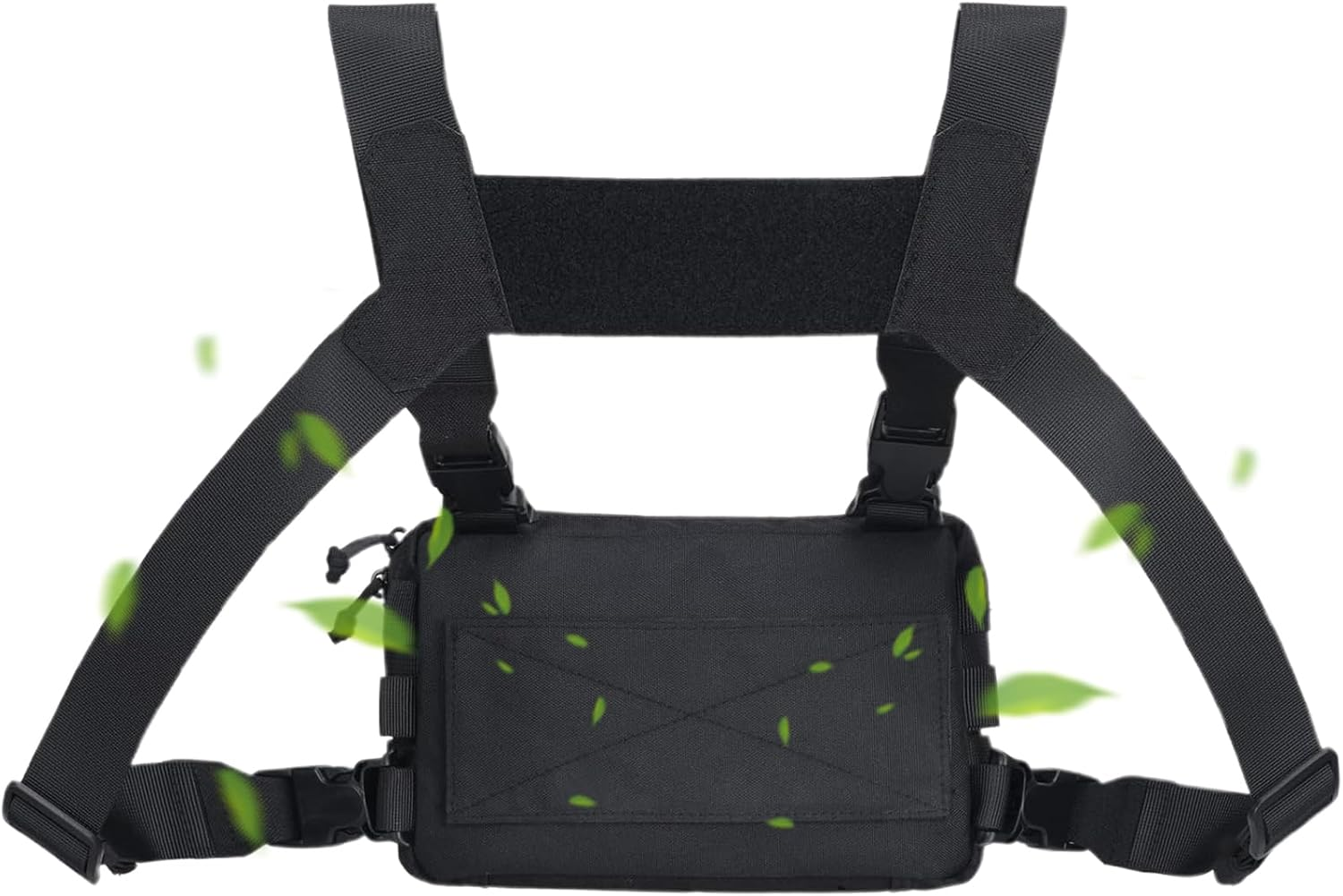 Krmoau Chest Pocket for Men, Adjustable Waterproof Fly Fishing Vest - for Sports, Cycling, Hiking, Work, Camping