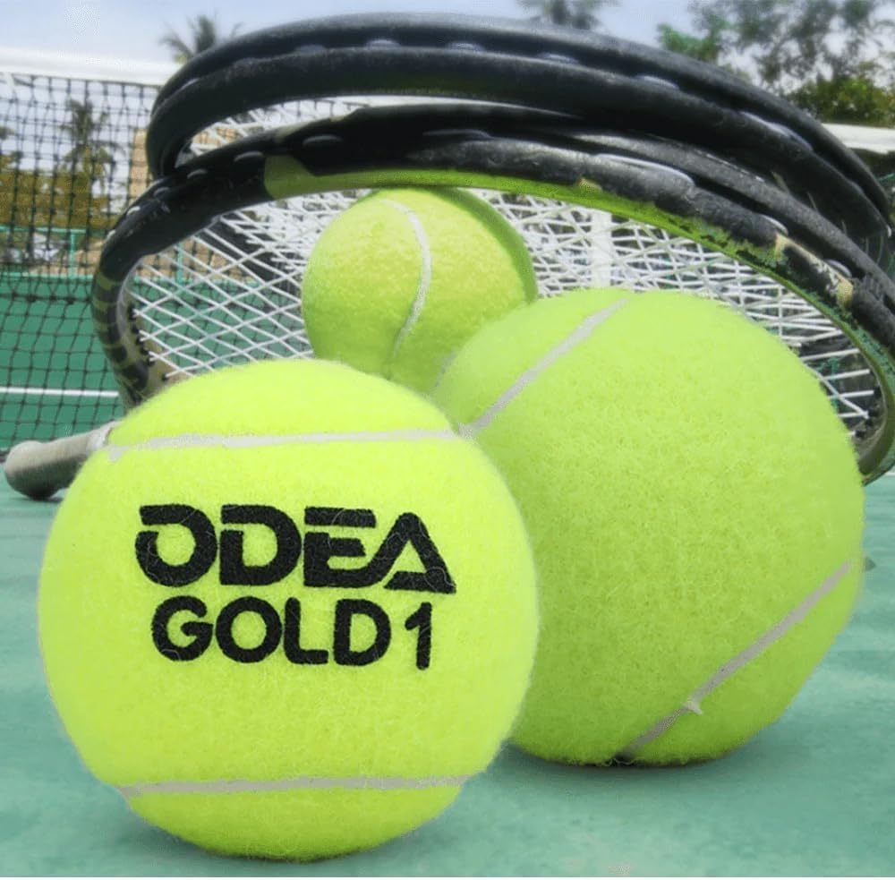 Odea Gold Professional Training Tennis Balls - Durable High Rebound 140-148CM, ITF Approved