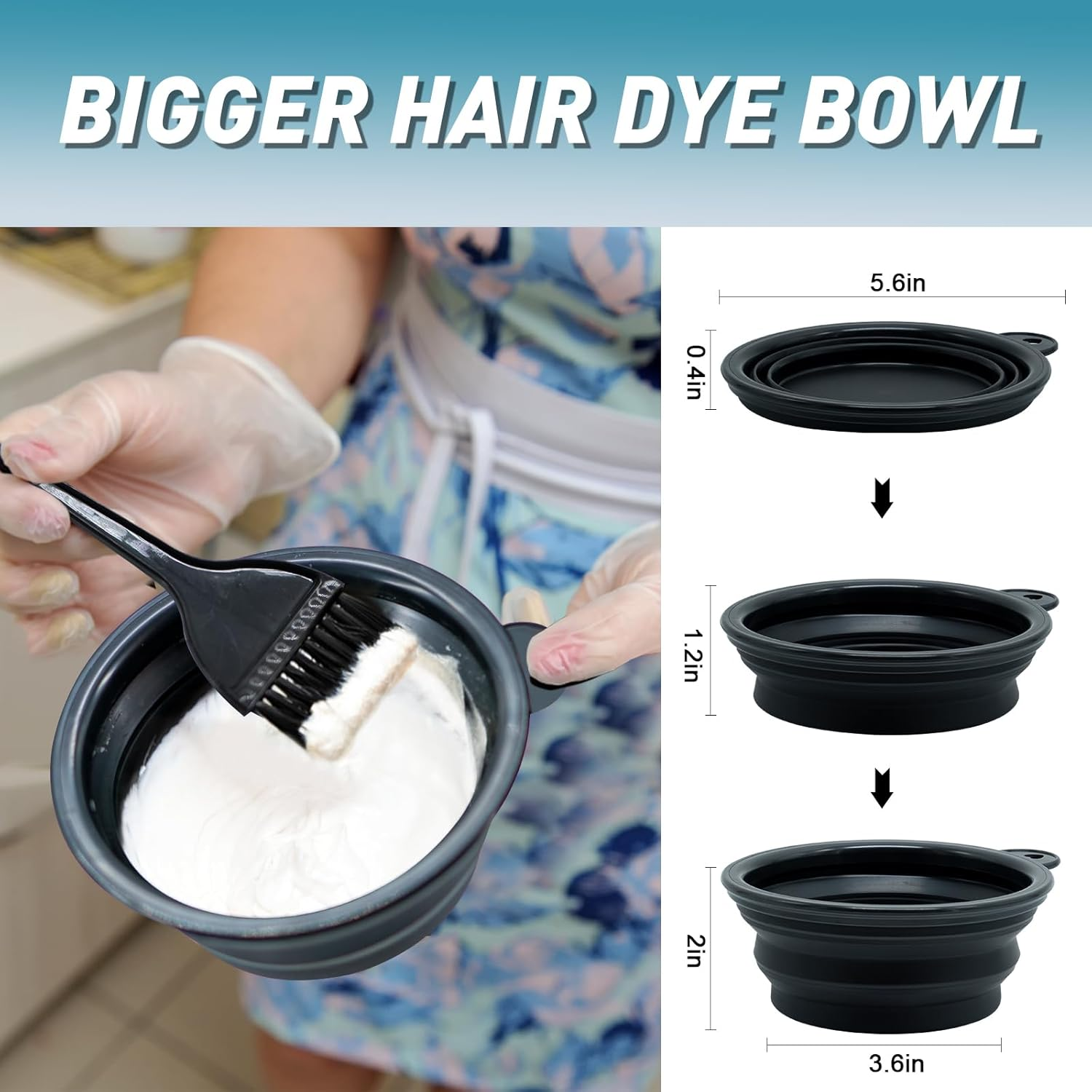 Xarchy 10 Pc Hair Bleach Kit - Hair Coloring Products with Dye Brush, Color Bowl, Earmuffs, Clip for Salon Bleaching & Highlighting image number 6