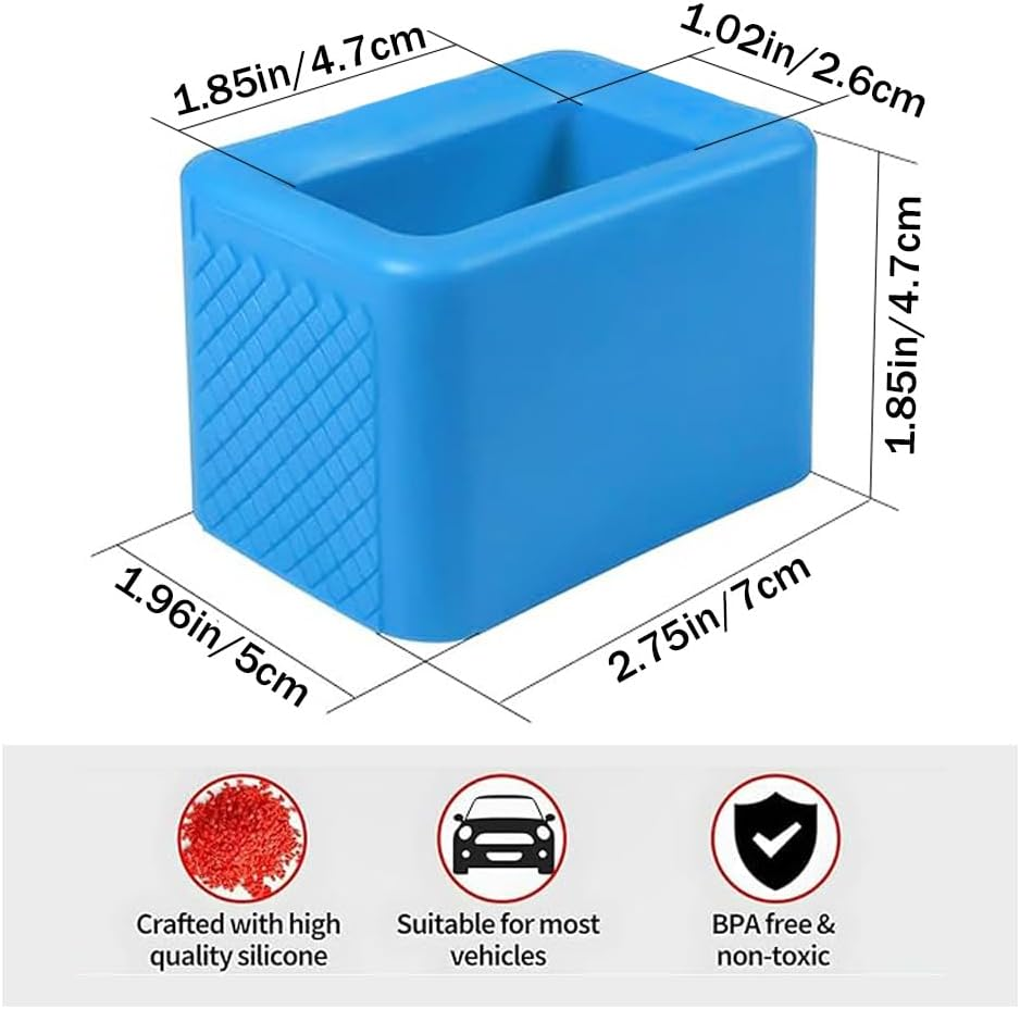 2 PCS Car Seat Belt Buckle Holder Durable Silicone Material Easy Access to the Buckles of Rear Seats Car Seatbelt Holder Makes Receptacle Upright Buckling for Easy Access Fit Most Car (Blue) image number 3