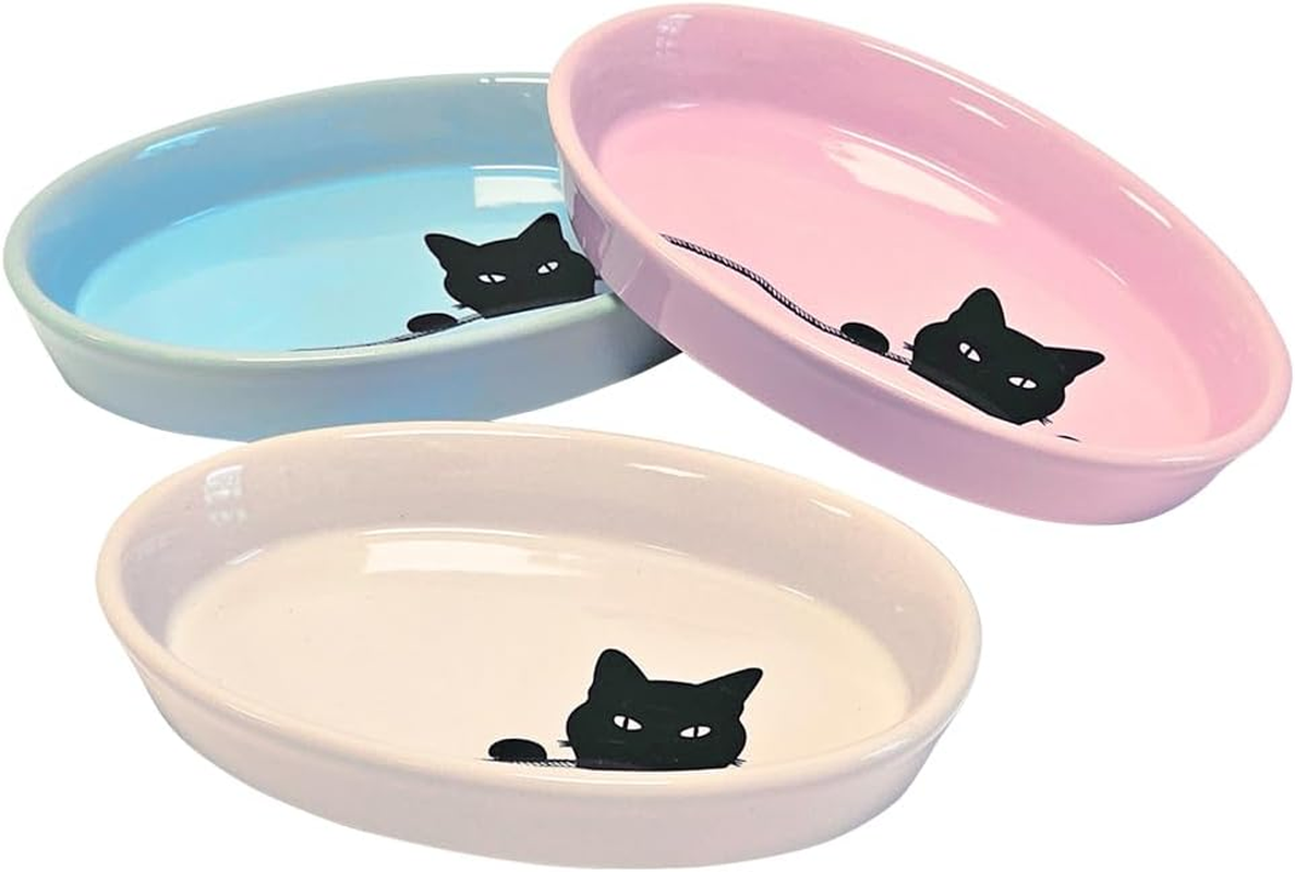 Nobby Cat Ceramic Bowl Oval Wilson Pink 17 X 11 X 2.5 Cm, 120 Ml - Beige image number 3