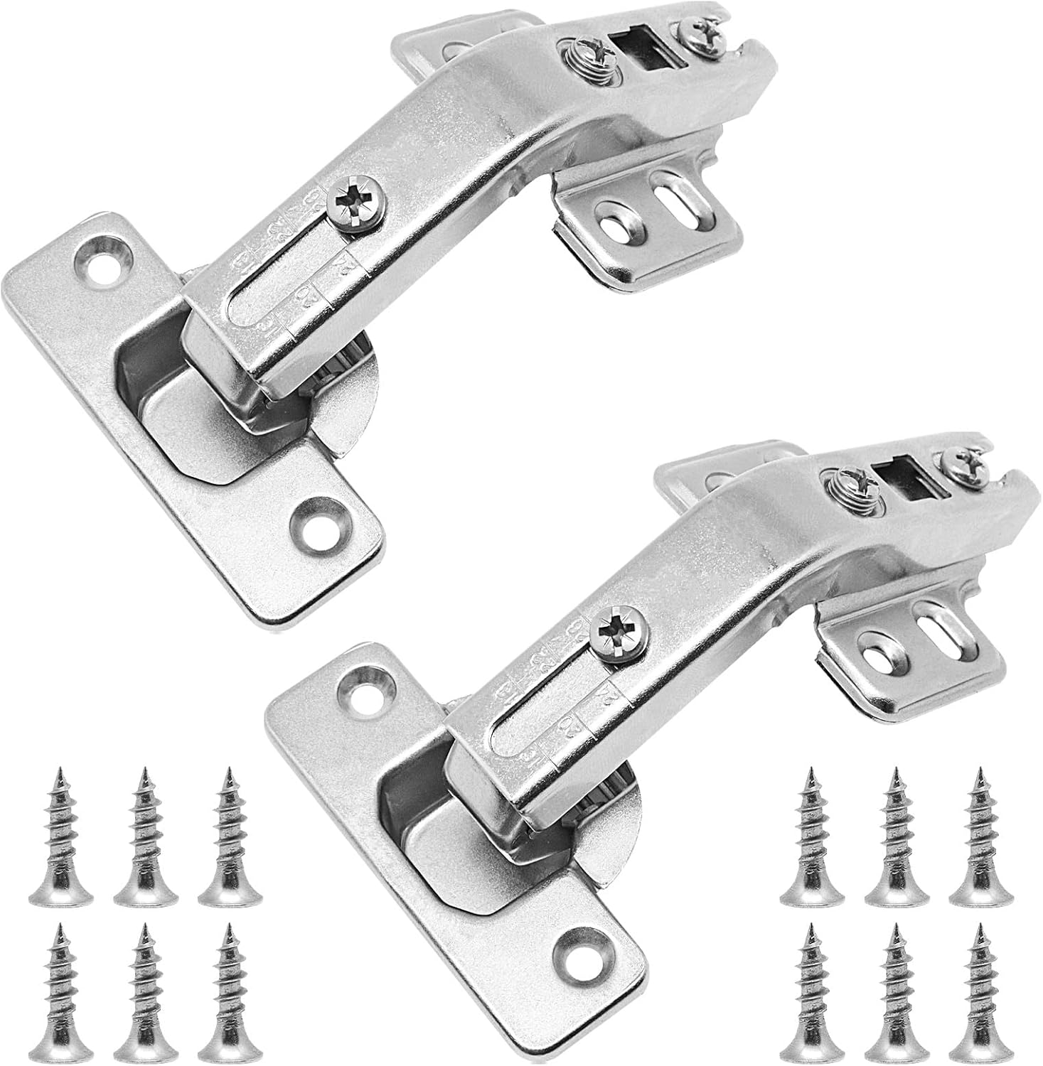 SWZHAI 135 Degree Lazy Susan Hing Set of 2, Full Overlay Face Frame Plate Mounting Cabinet Hinges for Folding Kitchen Cupboard Door(135 Degree) image number 3