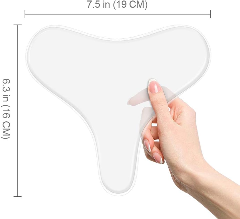 QIEIMUFHD Anti-Wrinkle Chest Pads 100% Medical Grade Care D&eacute;collet&eacute; Pads Silicone Chest Pads Smooth & Prevent Wrinkles Patches, Comfortable, Safe & Cruelty-Free Reusable image number 3