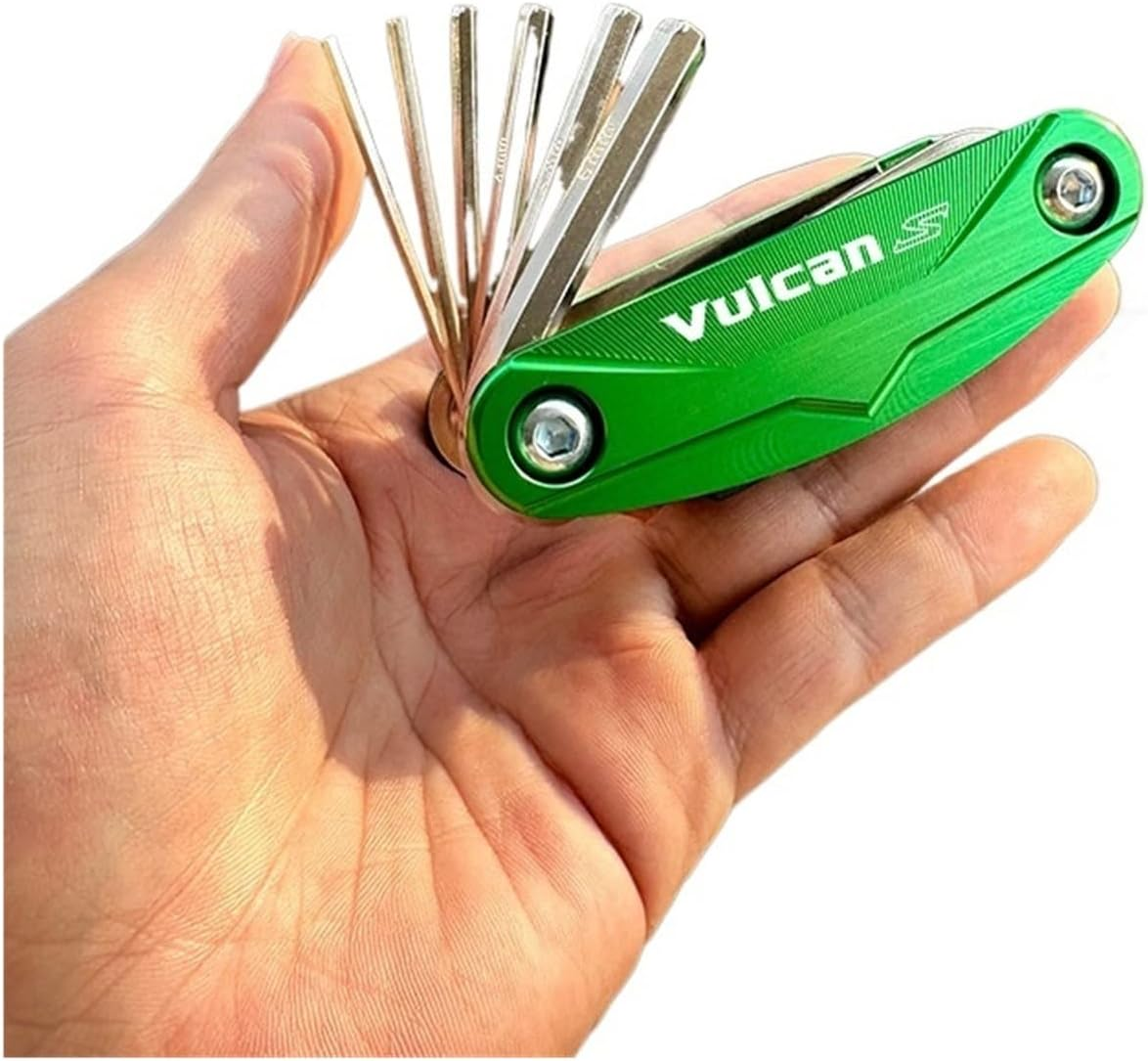 TZFQQIWT Accessories Motorcycle CNC Portable Tool Repair Screwdriver Compatible with Kawasaki Vulcan S 650 Vulcans 650 2015-2024(M Black)