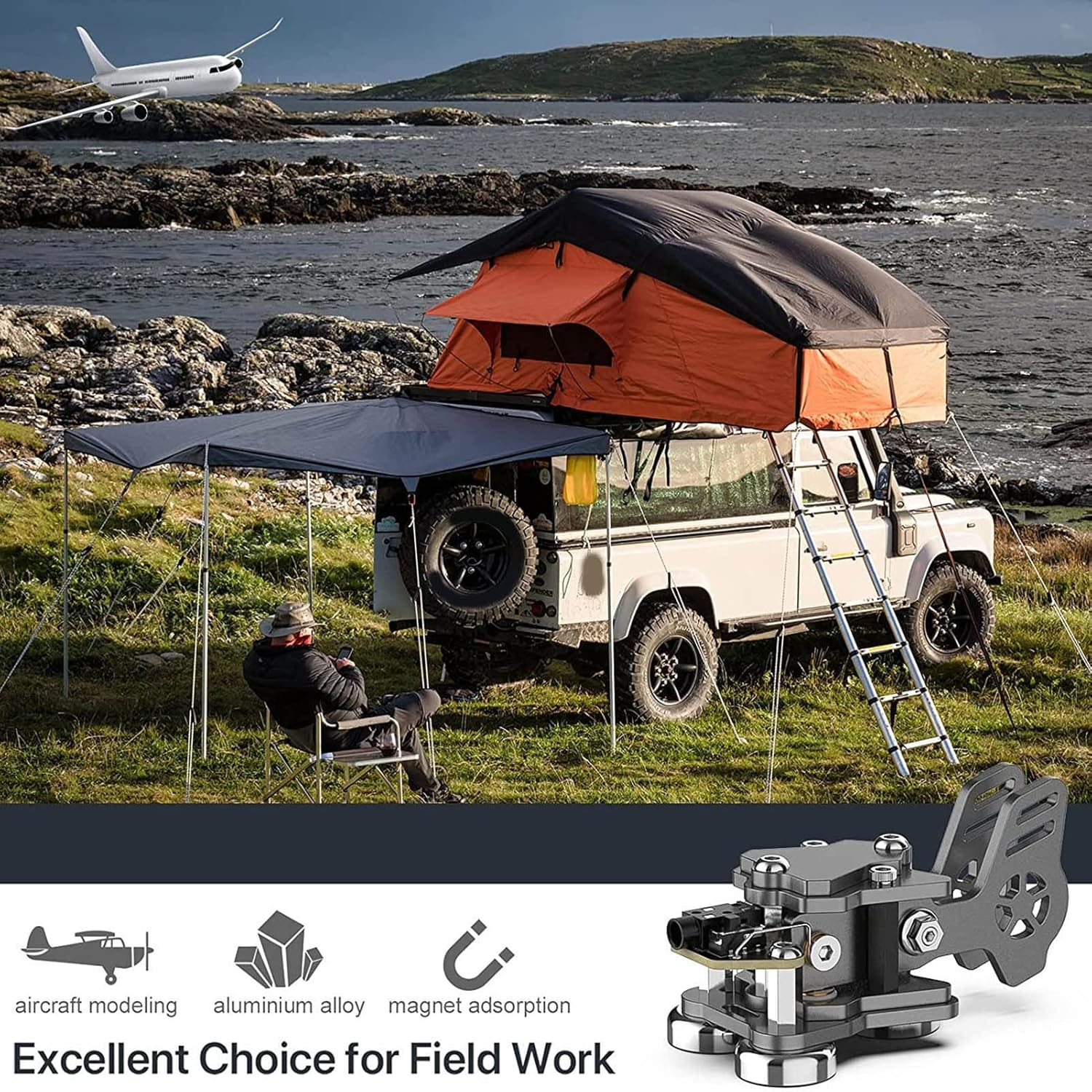 Mini CW Key Automatic Morse, Double Paddle Morse Code Keyer Shortwave Radio Morse Telegraph Key, Stainless Steel Automatic Morse Code Transmitter Key, 3 Ndfeb Magnets Base image number 3