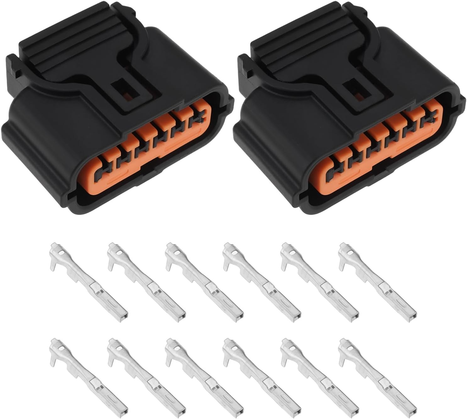 Ecsing 2Pcs 6-Pin Parking Sensor Connector with Terminal Compatible with Hyundai KIA 95720-D3000 99310-D4000 image number 4