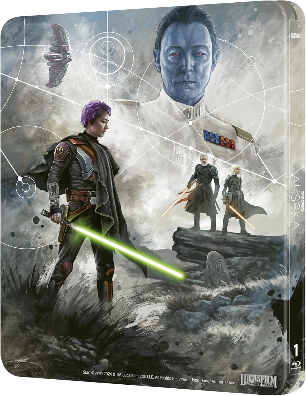 Star Wars Ahsoka Season 1 4K UHD + Blu Ray Steelbook (Disney+ Original) (Includes Artcards) [Blu-Ray] [Region Free] image number 2