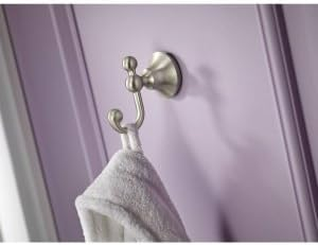 Moen YB5203NL Bath Hardware Double Robe Hook, Polished Nickel image number 2