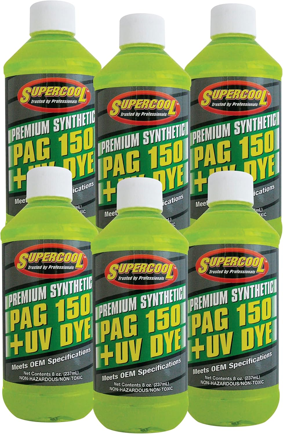 TSI Supercool P150-8D-6CP 150 PAG Viscosity Oil plus U/V Dye, 8 Oz, 6 Pack image number 3