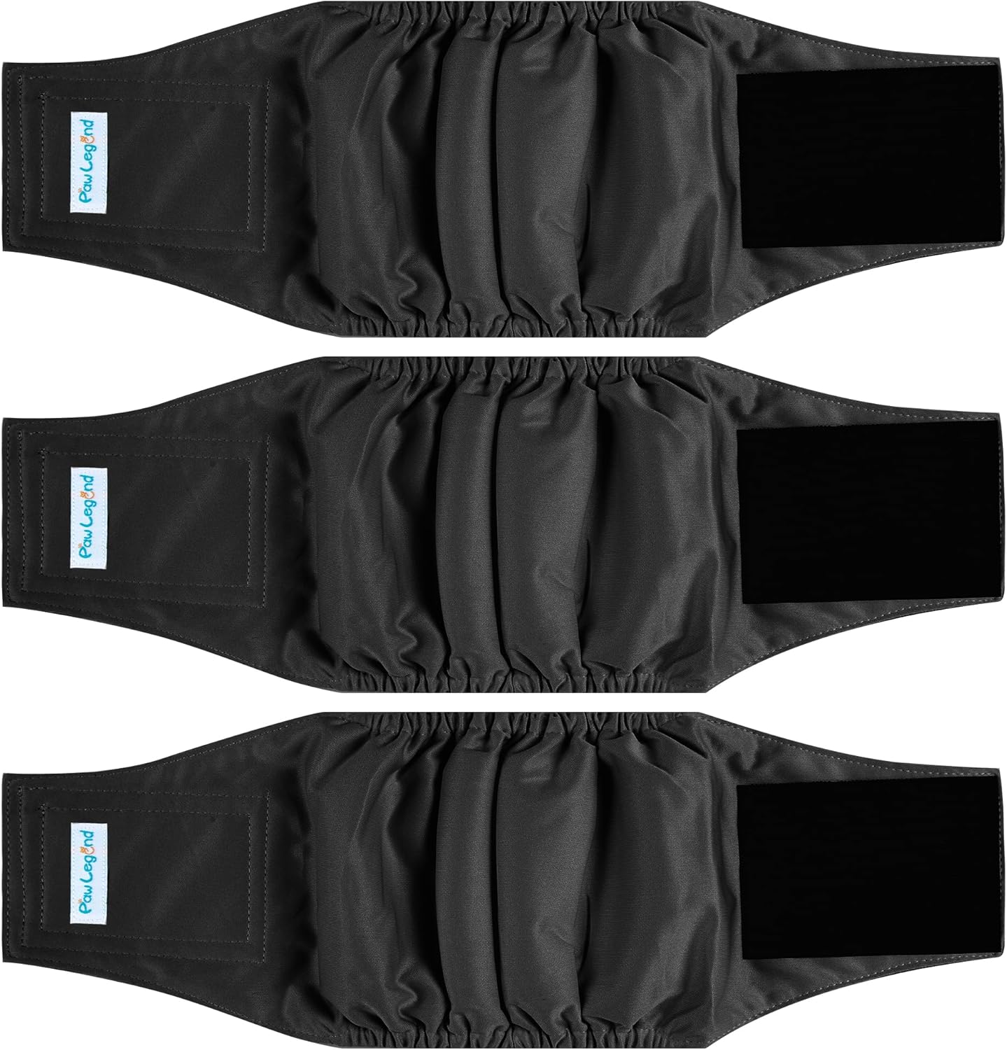 Paw Legend Washable Dog Belly Wrap Diapers for Male Dog (3 Pack,Modern Set,Small,New)