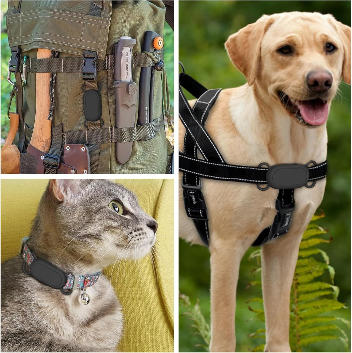 Velmoriah 3-Pack Waterproof Dog Collar Holder for Samsung Galaxy Smarttag 2, Silicone Protective Case, Anti-Lost Scratch Resistant Protective Cover Accessory Compatible with Samsung Galaxy Smart Tag2 image number 1