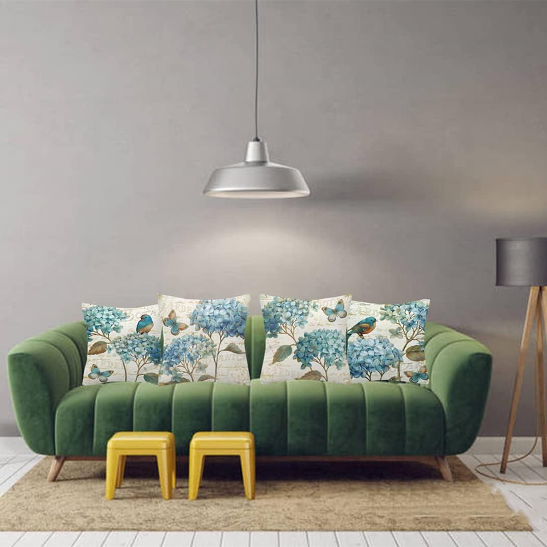 Home Decorative Pillow Covers 18 X 18 Inch Set of 4 Modern Soft Cotton Linen Throw Pillow Covers Cushion Case for Couch Sofa Living Room Patio Indoors Outdoors Style Home Decor image number 5