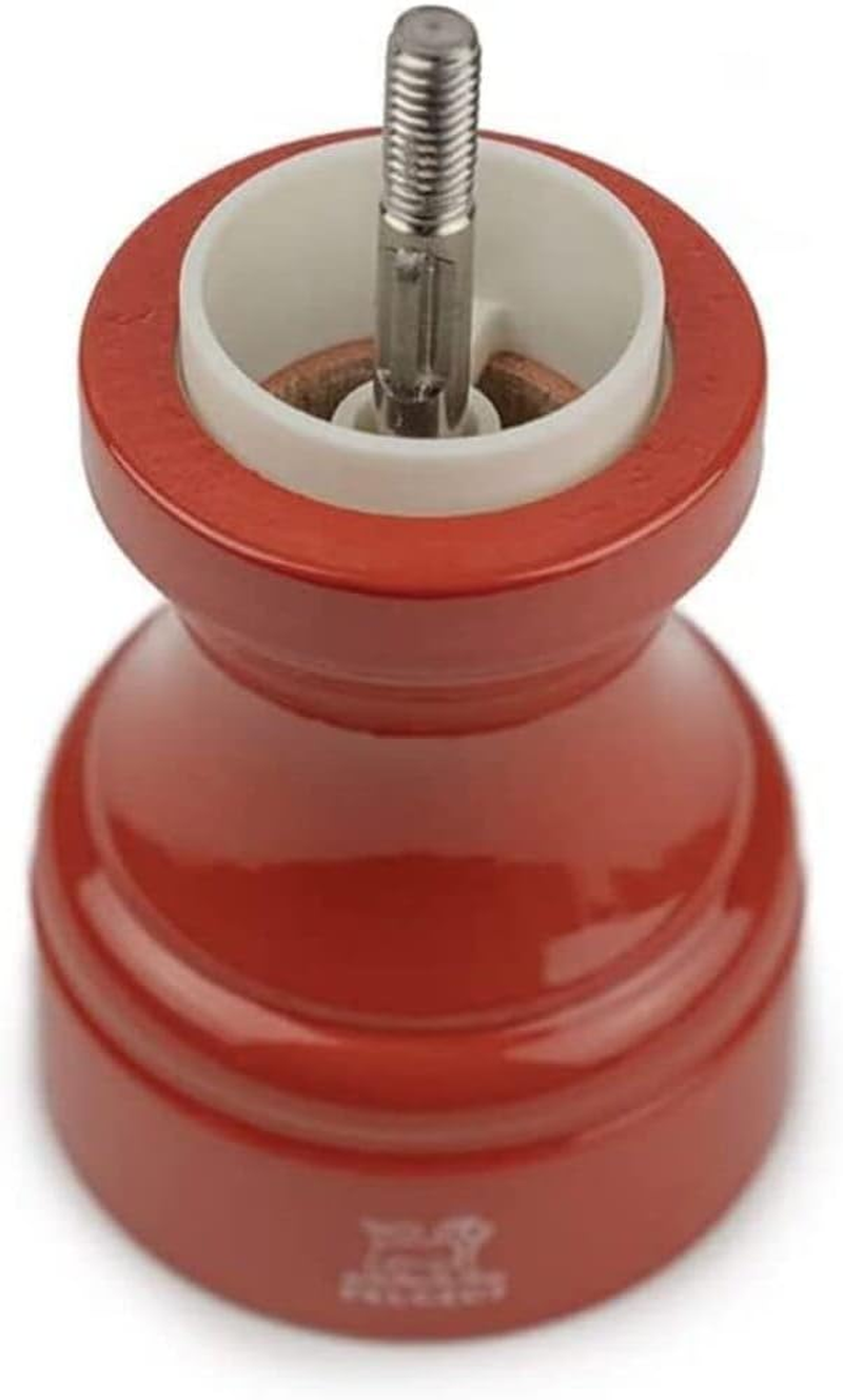 Peugeot Bistro Salt Mill, 4-Inch Adjustable Manual Grinder - Stainless Steel & Beechwood Design, Sustainable & Elegant, Pre-Filled with Rock Salt - Everyday Use Kitchenware (Terracotta) image number 7