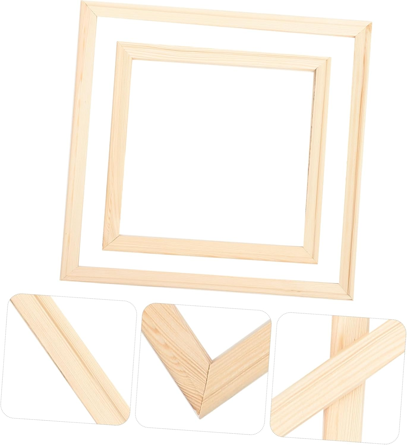 KONTONTY Stable Art Frames 2 Sets of Wooden Painting Frames 30Cm 40Cm for Canvas Art image number 3