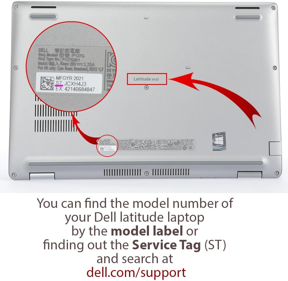 Mcover Case Only Compatible for 2021 ～ 2023 14-Inch Dell Latitude 5420 5430 Windows Notebook PC (NOT Fitting Any Other Dell Models) - Black - Clear image number 4