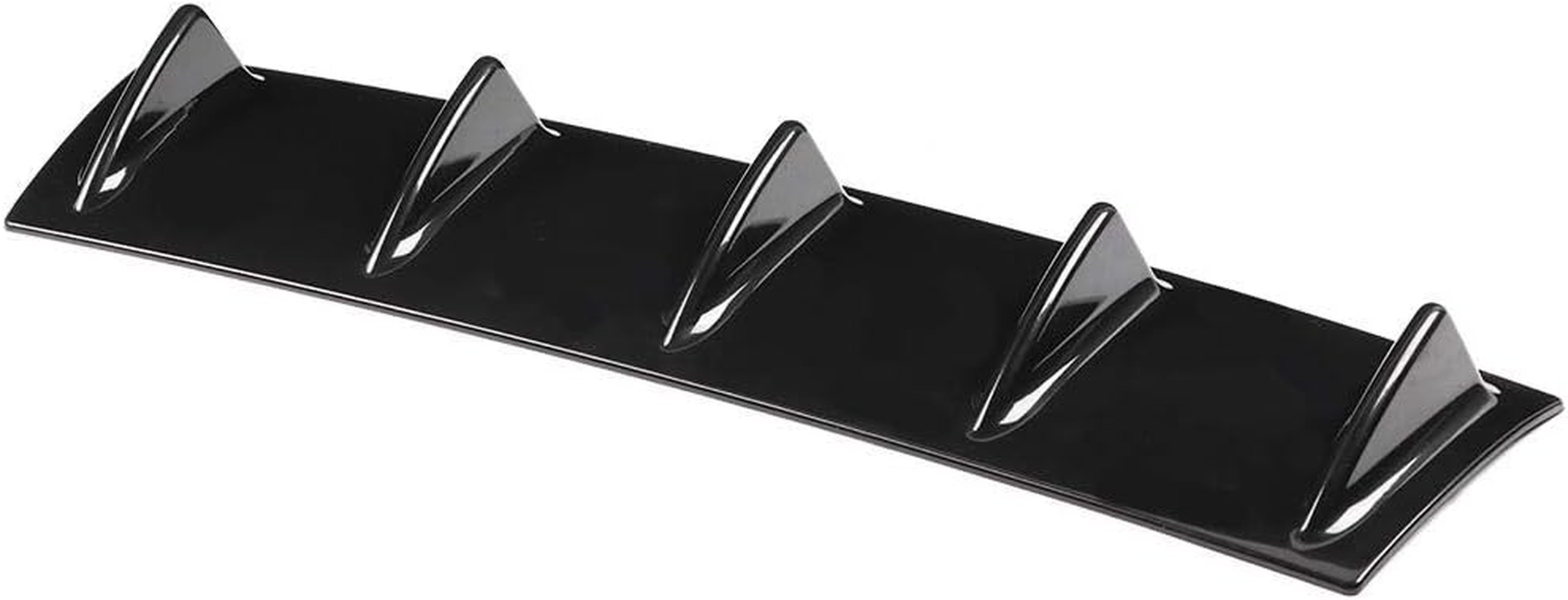 Akozon Universal Rear Bumper Lip Diffuser Car Rear Bumper Chassis Black Spoiler Shark Fin Spoiler Wing Lip Diffuser(M) image number 5