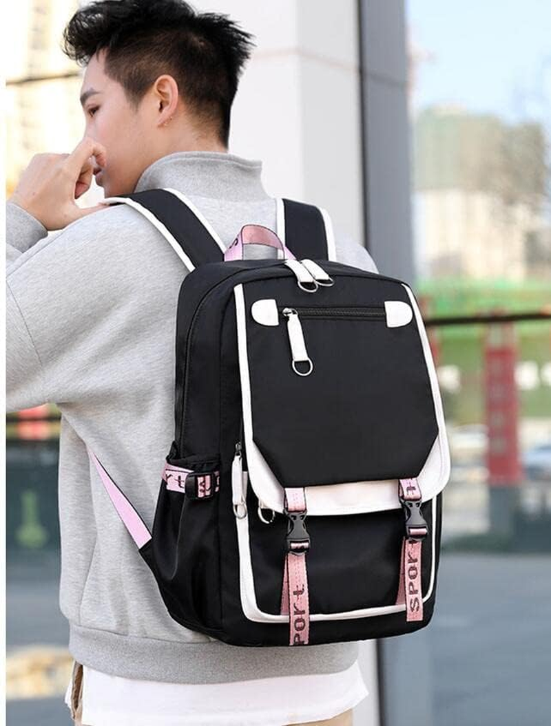 AII Lover Anime Backpack with USB Port,17In Cartoon Laptop Backpack Shoulder School Book Bag Students Backpack. - A image number 4